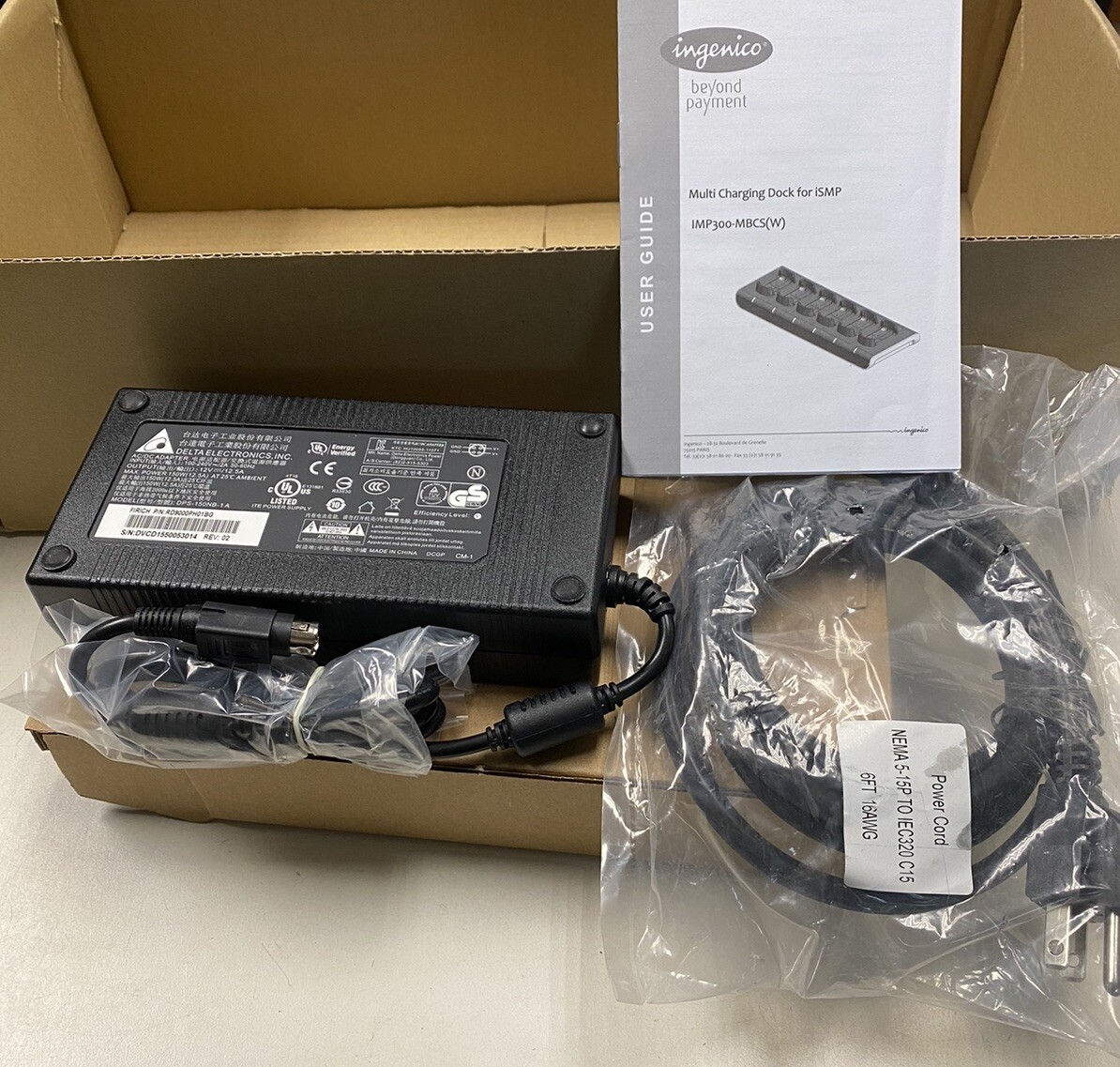 NEW Ingenico 6-Slot Multi Charge Station iSMP IMP300-MBCS2572A