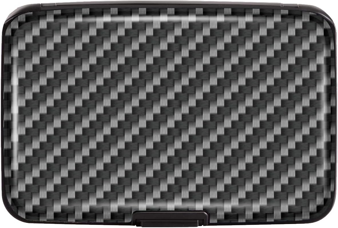 Slim Hard Card Holder Wallet for ID and Credit Cards Carbon Fiber RFID Blocking