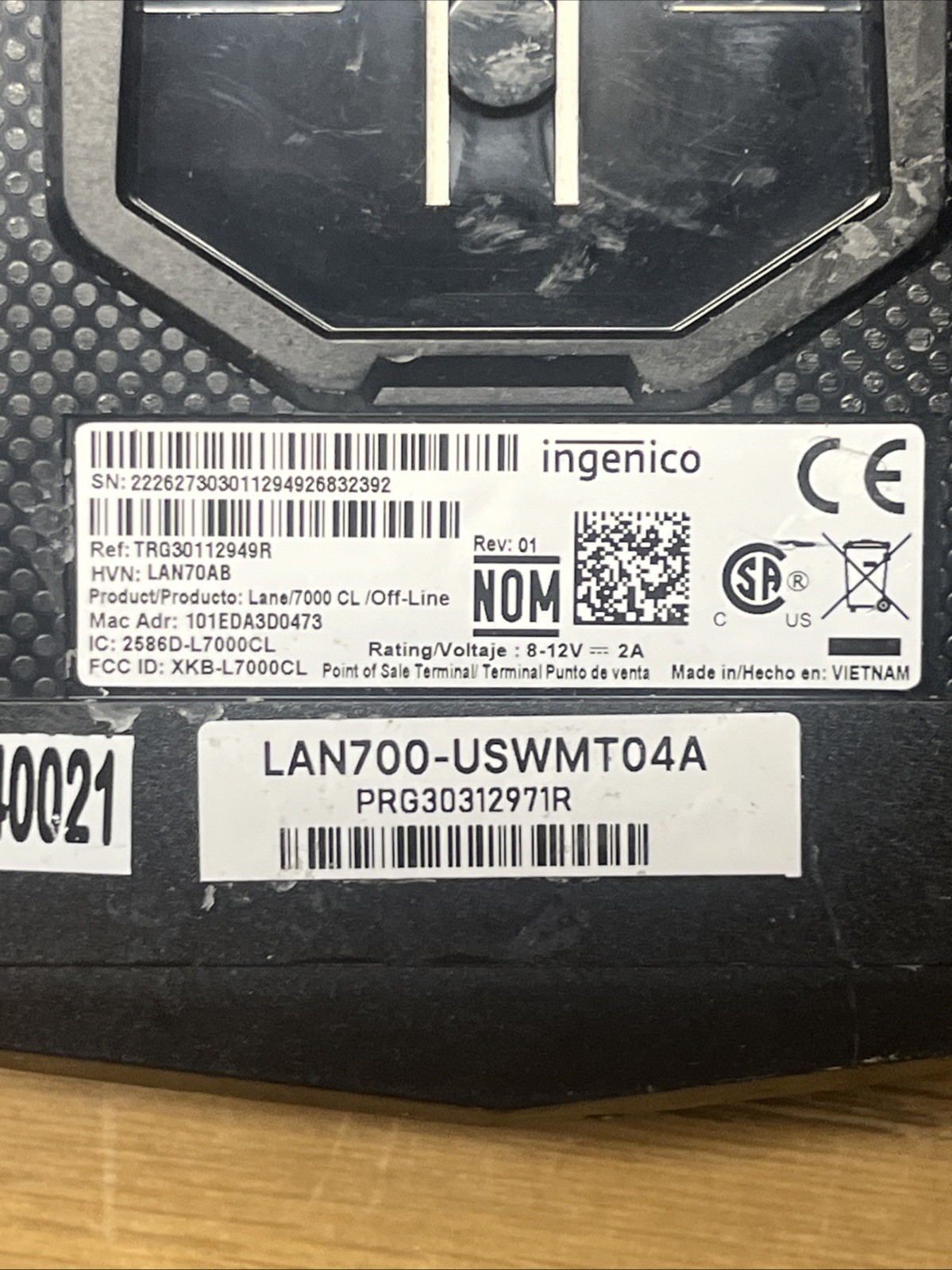 Ingenico LANE/7000 Credit Card Terminal