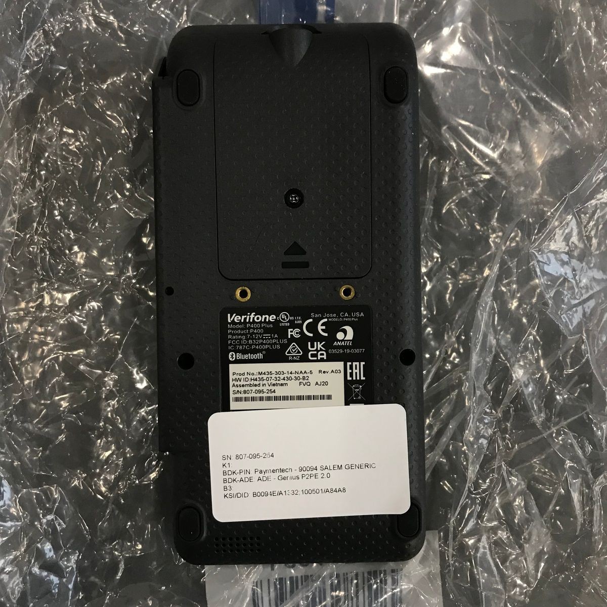 Verifone P400 Credit Card Terminal – Chip, Swipe, Contactless – Tested
