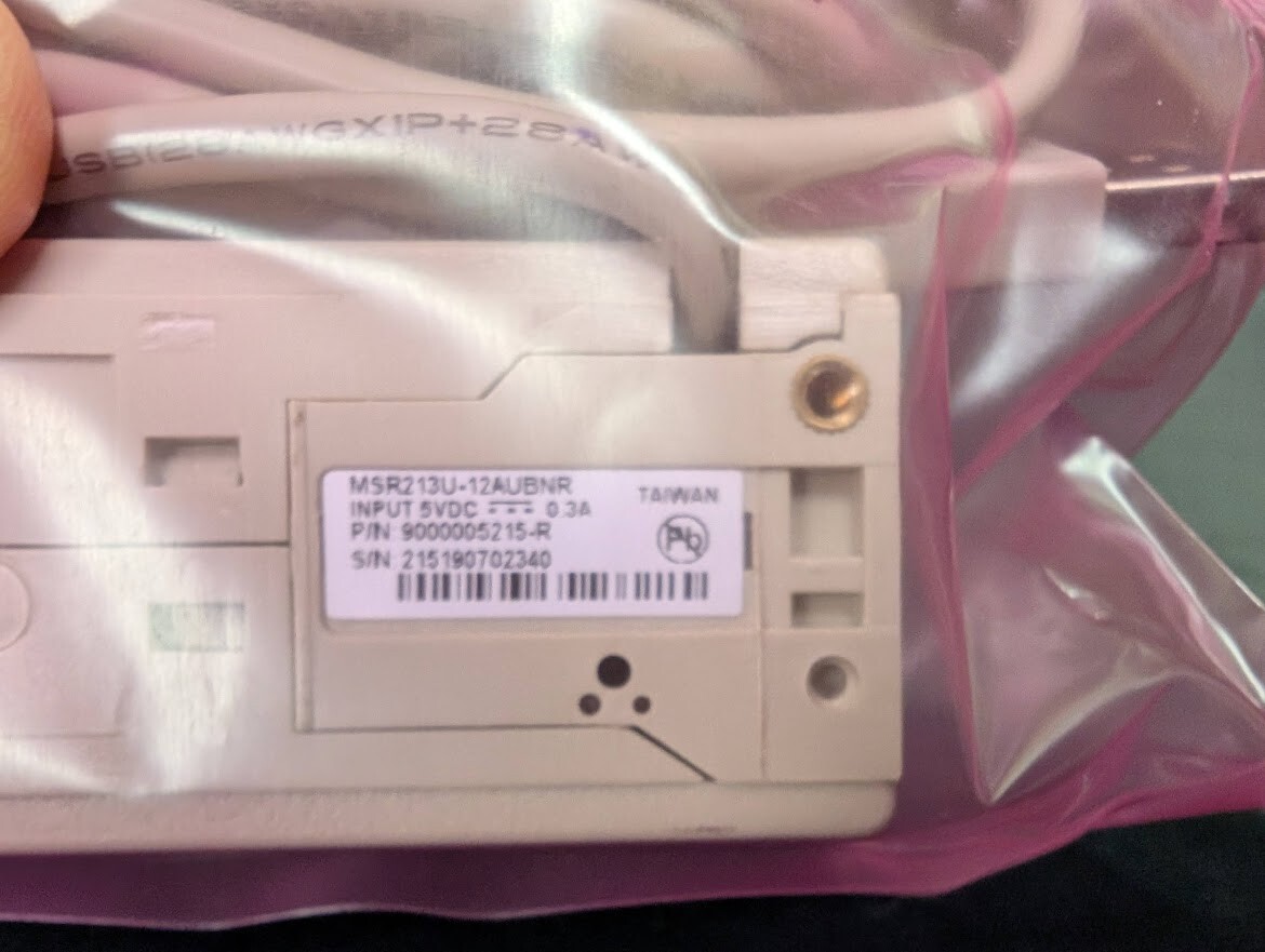 USB Credit Card Reader w/ disc UIC MSR213U-12AUBNR Trip Track Buzzer POS NIB 🍉