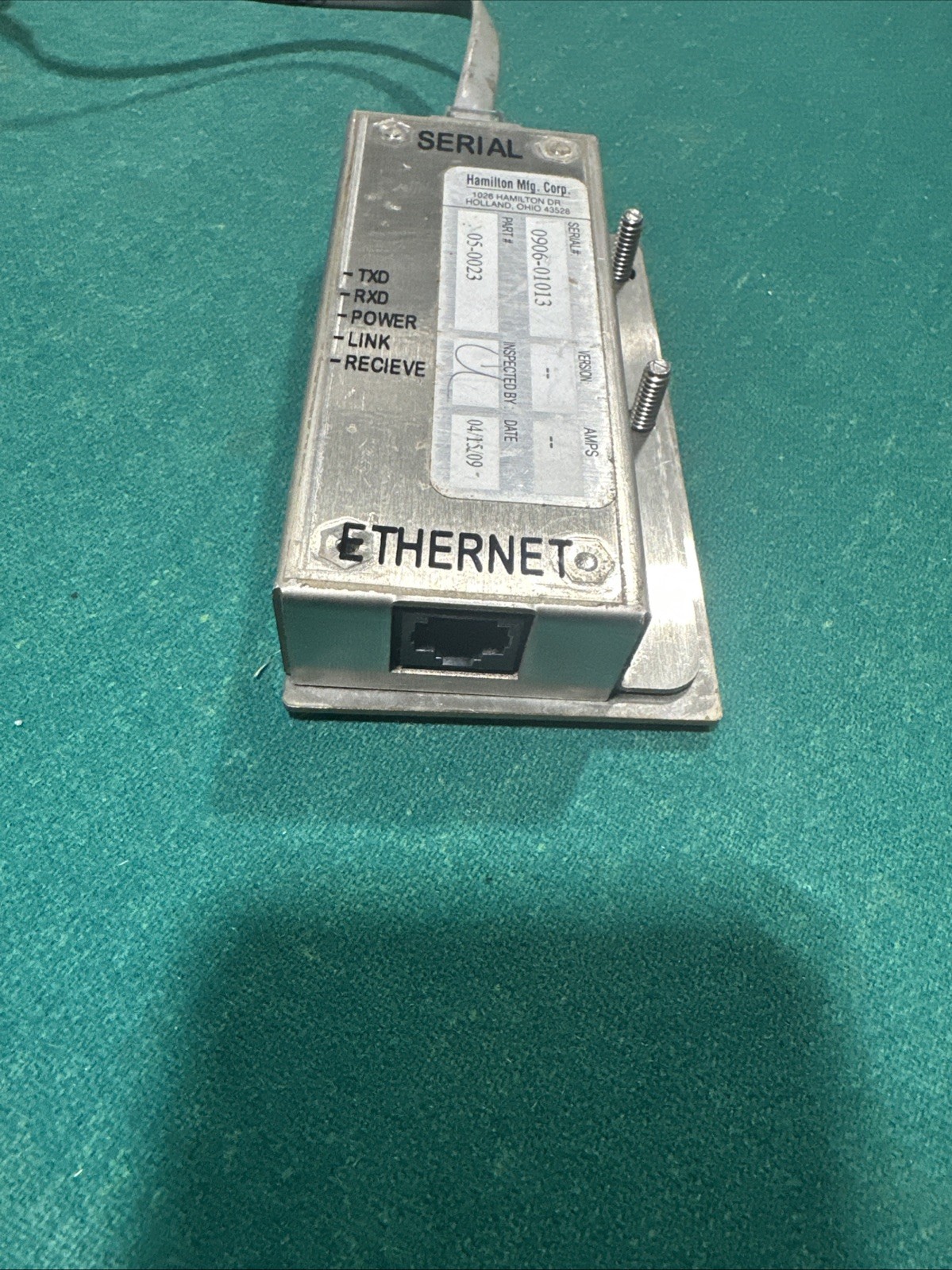 Hamilton MFG 05-0023 Serial To Ethernet Converter