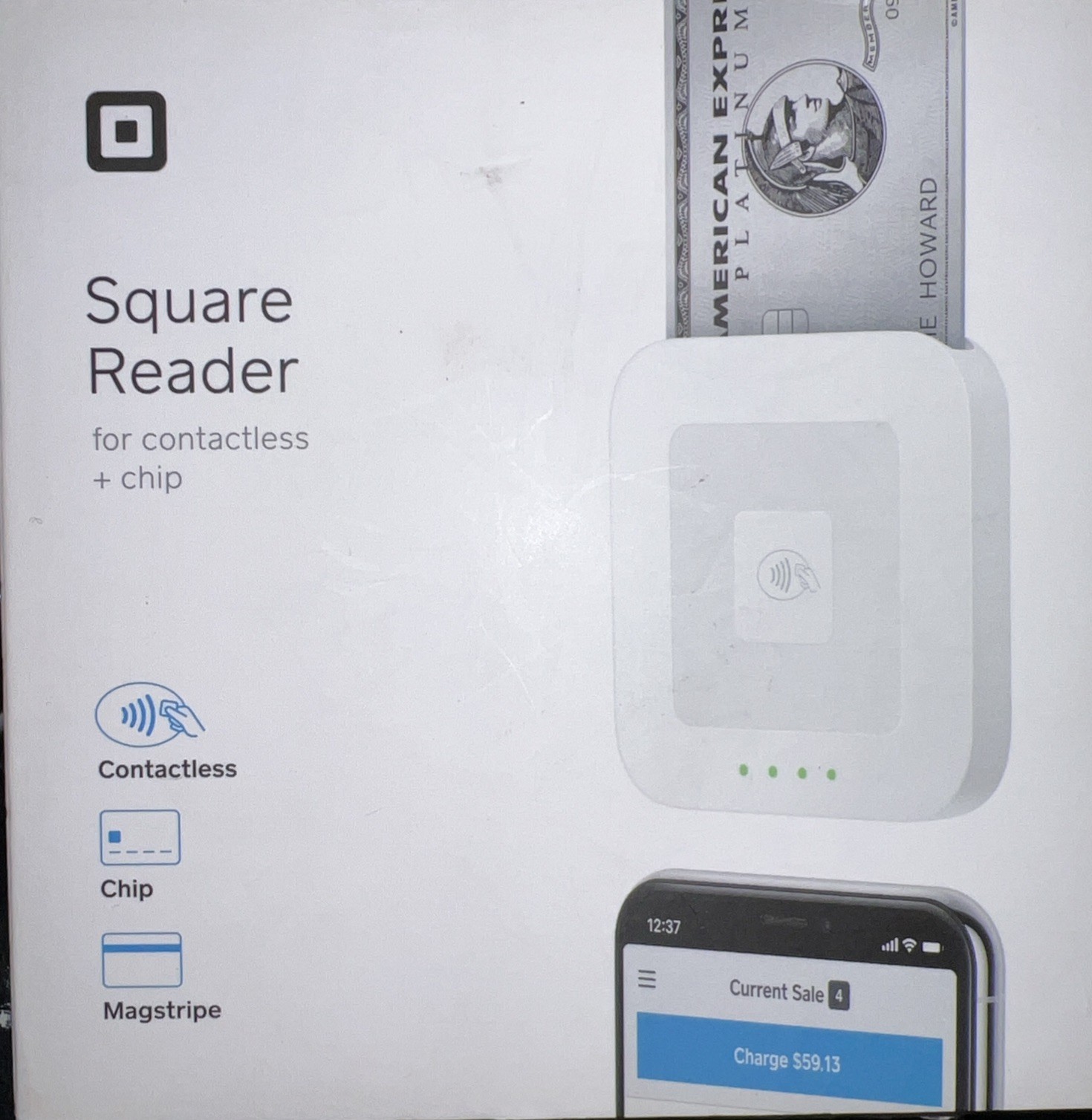 Authentic Square Credit Card Reader for Contactless & Chip Brand New
