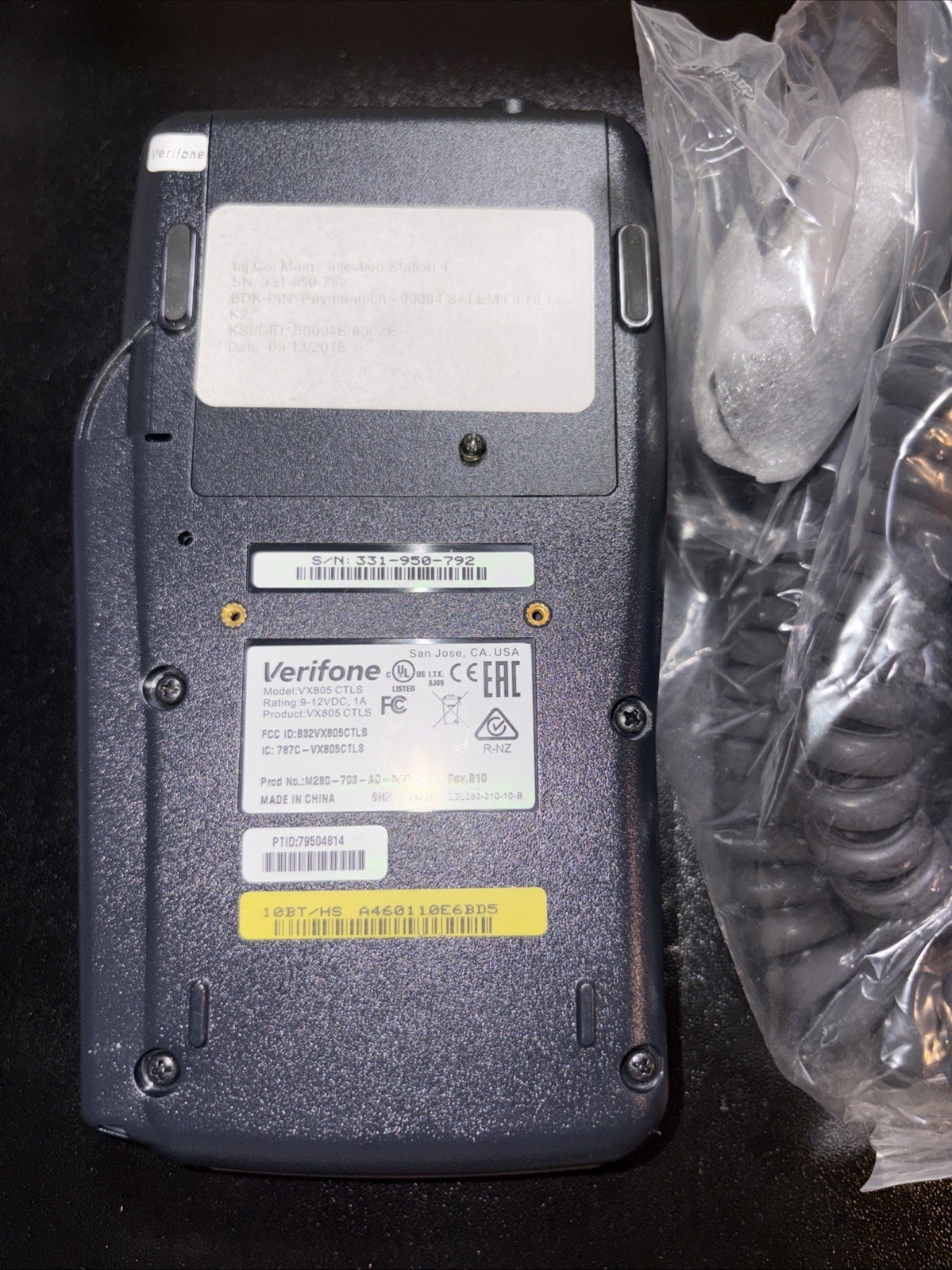 VeriFone VX805 CTLS Pin Pad Chip/Card Reader