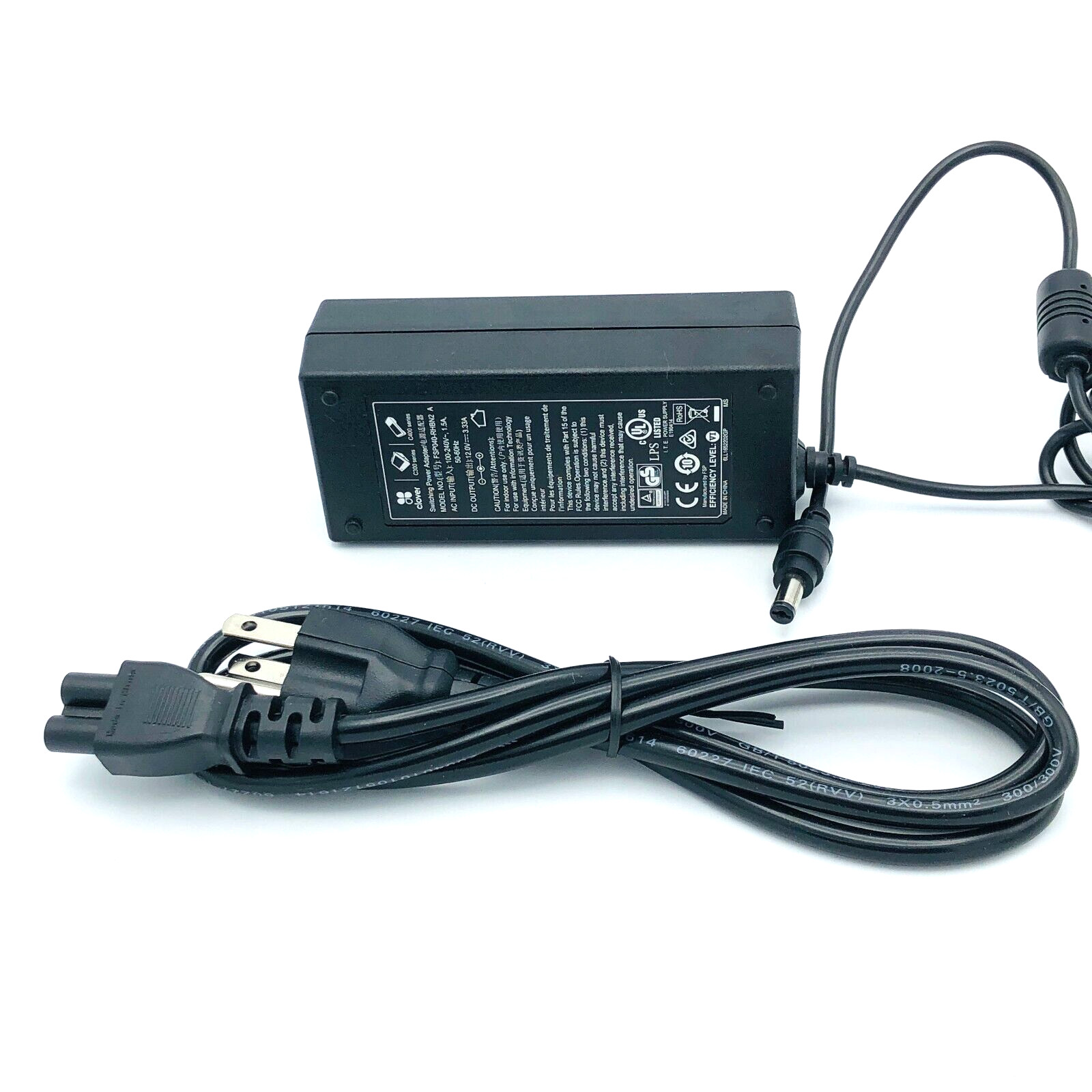 Original Clover FSP040-RHBN2 Power Supply 12V 3.33A 40W AC/DC Adapter Charger
