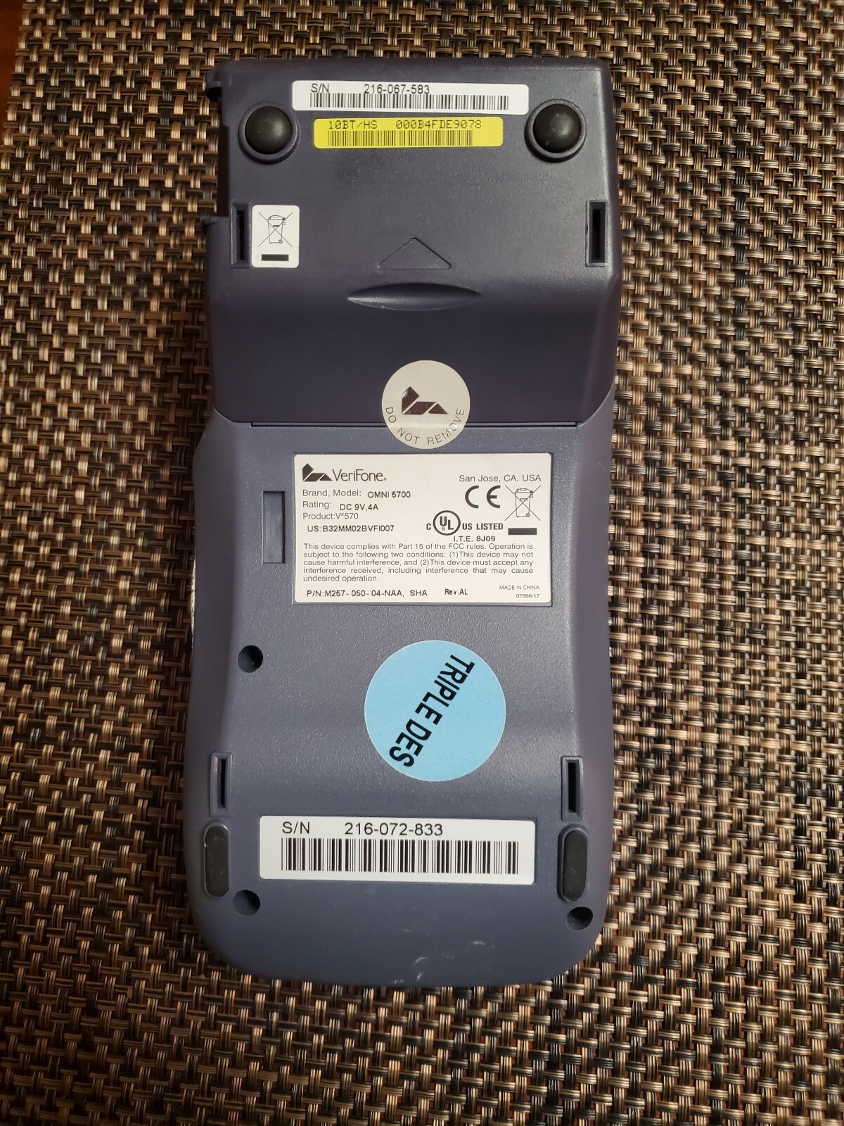 VeriFone VX570 Omni 5700 Credit Card Terminal No chip