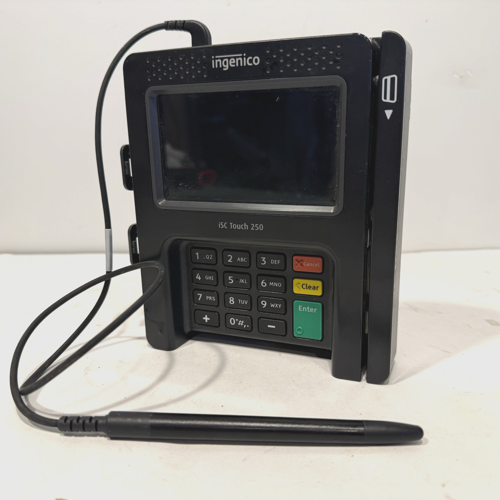 Ingenico iSC Touch 250 Credit Card Terminal Tested Powers On w/ Stylus