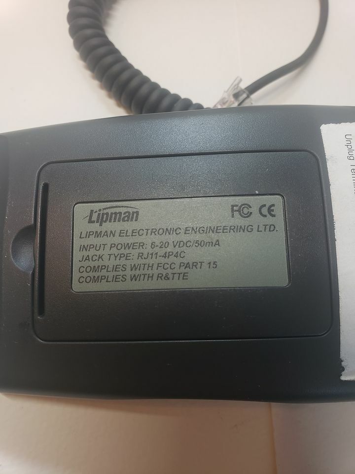 LIPMAN Nurit 292 Secure PIN Pad, Made in Isreal (B78)
