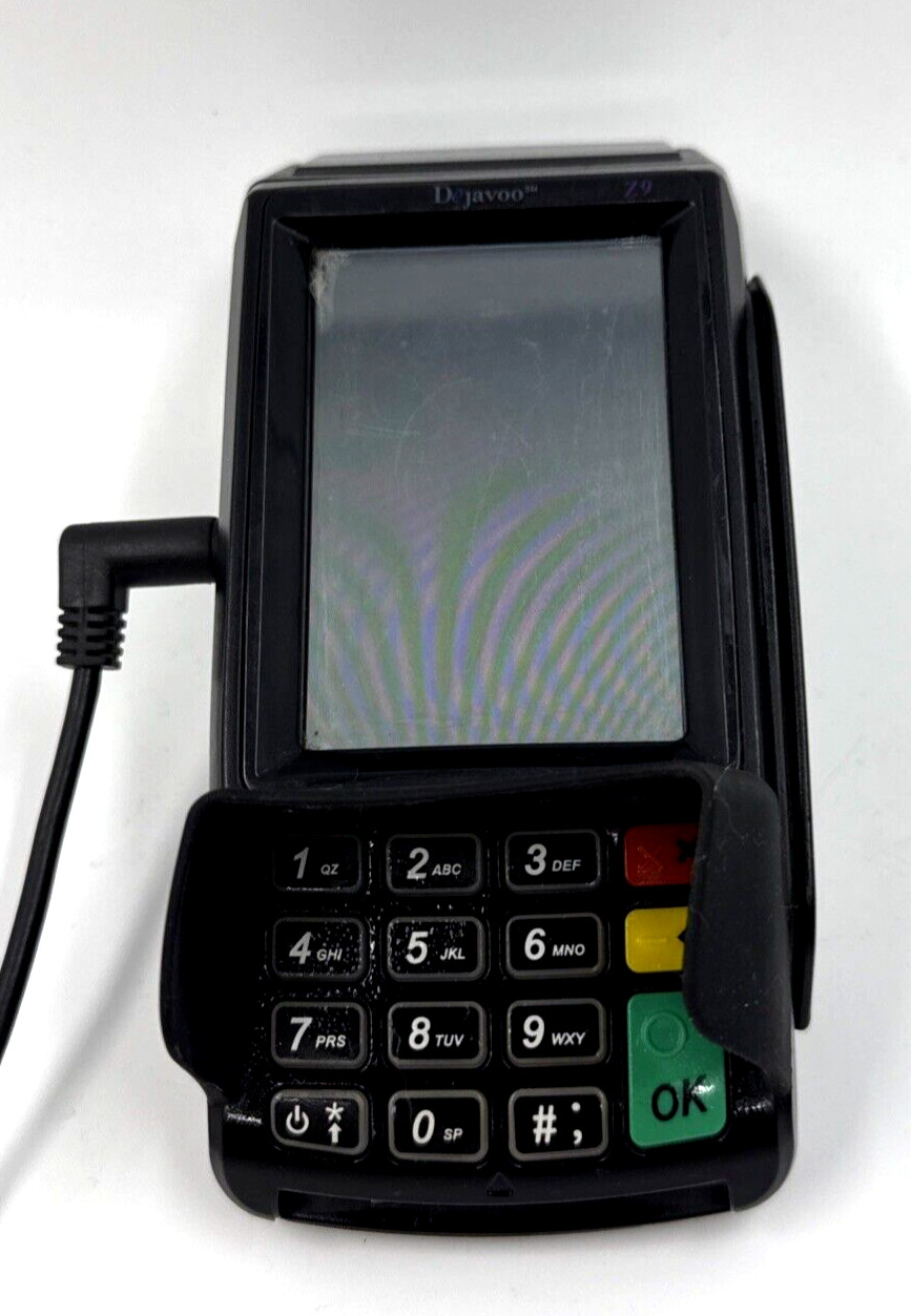 Dejavoo Z9 3.5″ VEGA3000 LCD POS Credit Card Terminal w/No Power Adapter/Tested