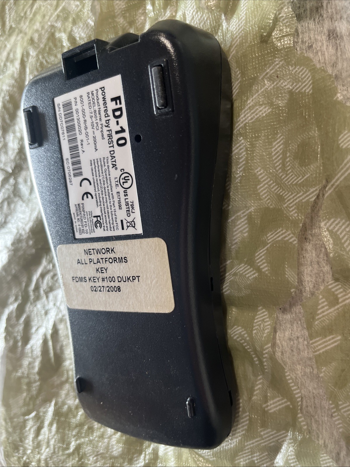 First Data FD-10C USB PIN Pad Credit Card Terminal Keypad