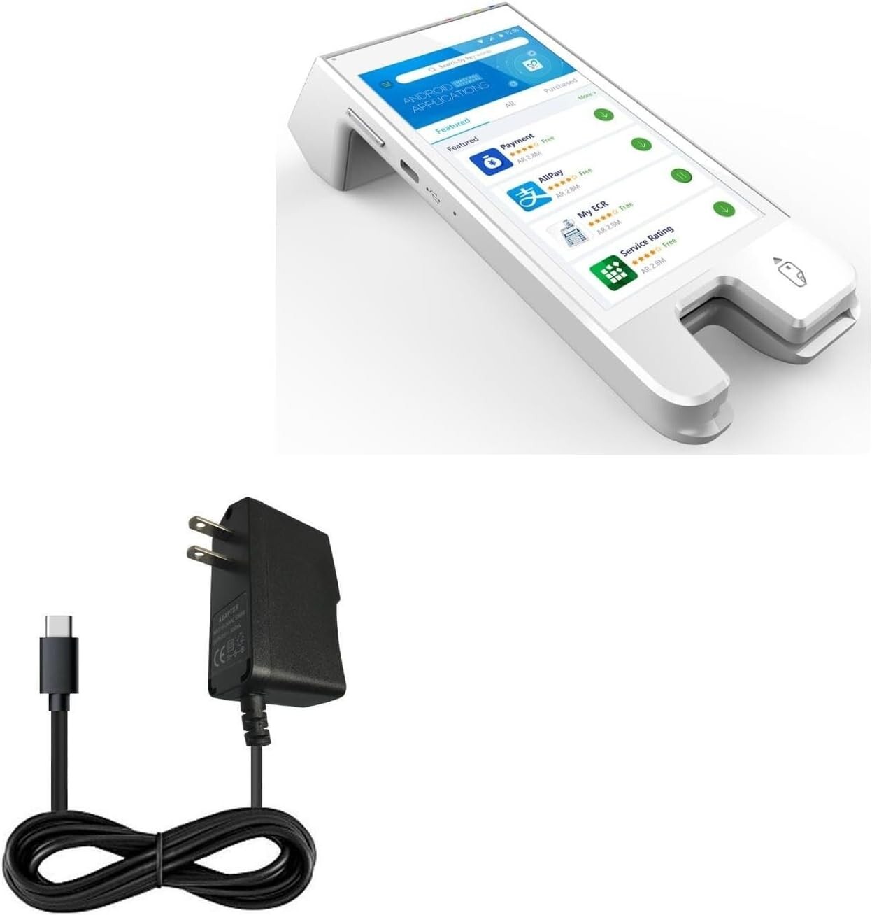 PAX A60 Smart Mobile Payment Terminal + White Silicone Protective Sleeve