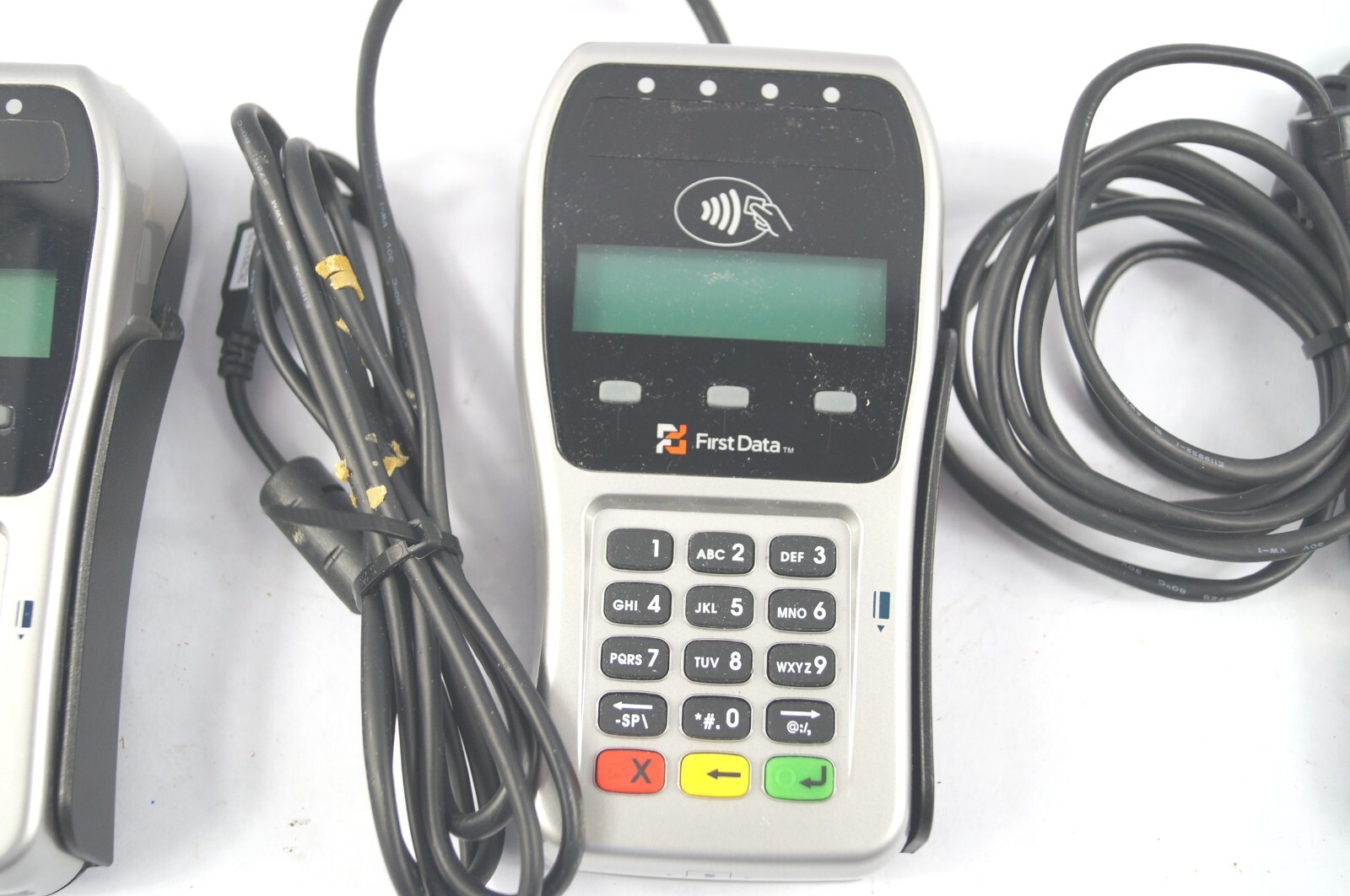 LOT (4) First Data FD-35 Credit Card Reader PinPad 001791064 with USB Cable D122