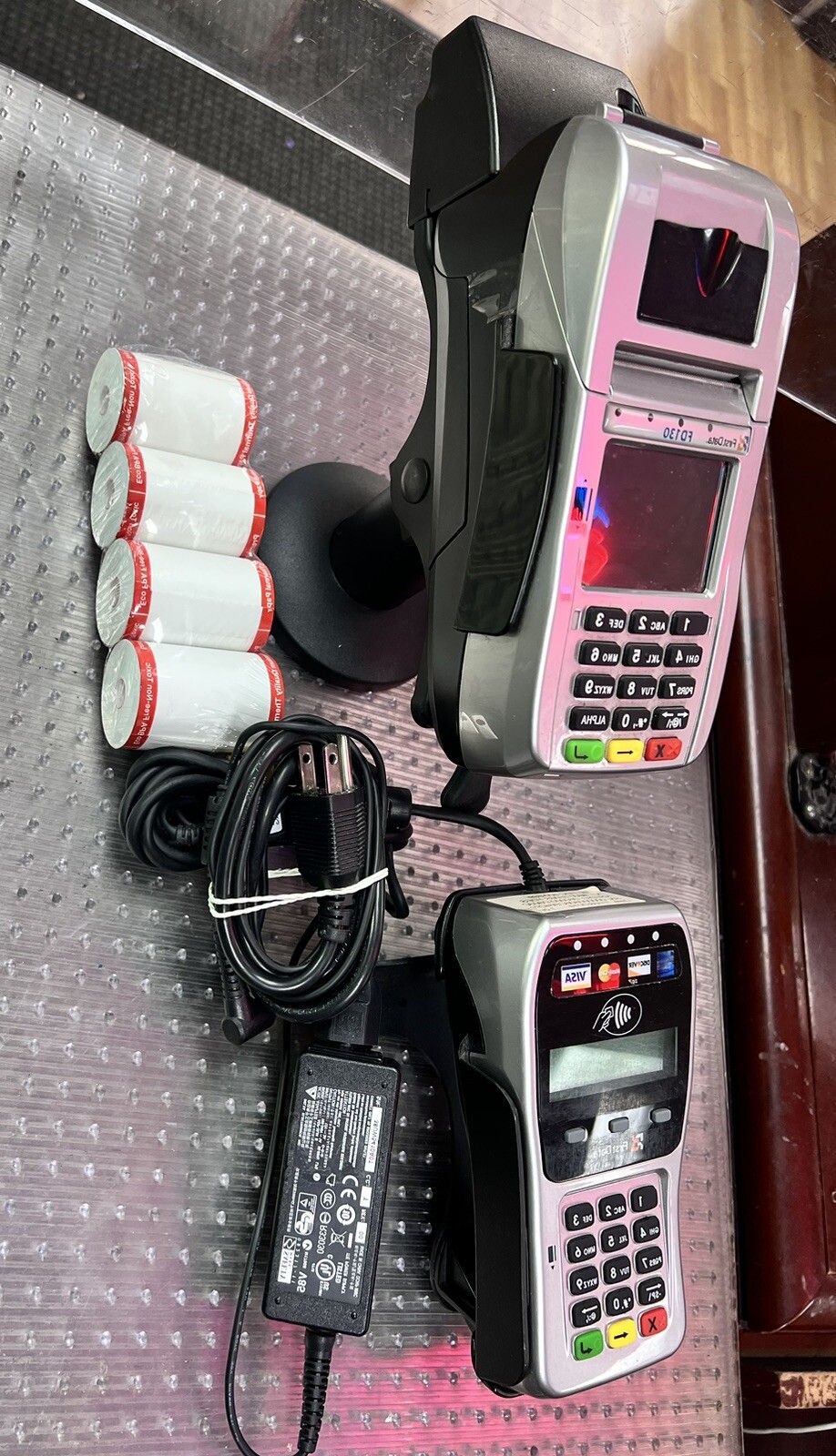 ***UNLOCKED*** First Data FD130 DUO Credit Card Machine with FD35 EMV NFC PINpad