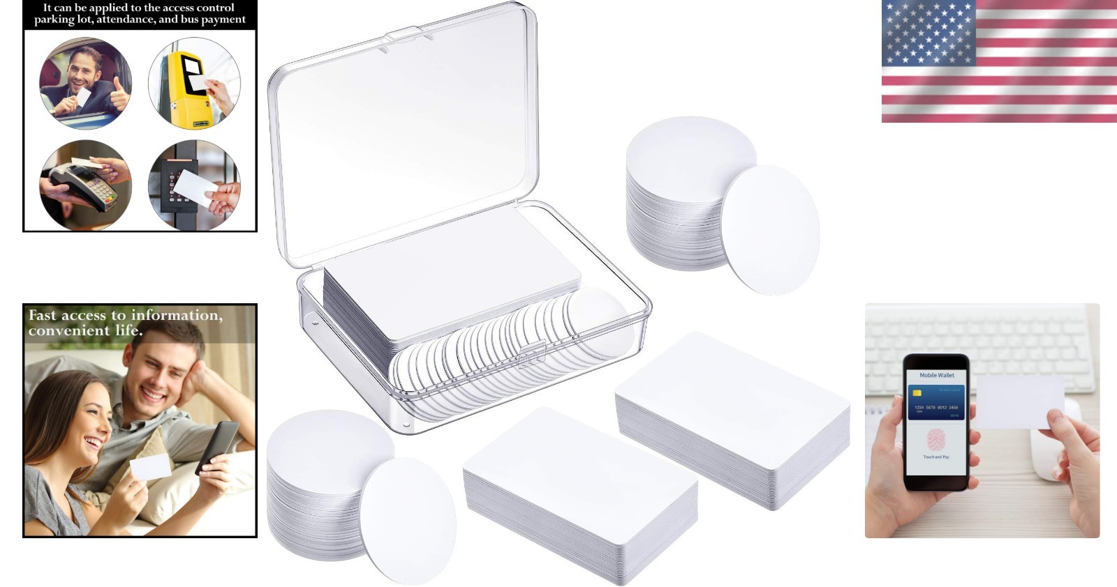 Versatile 50-Pack NFC 215 Blank Cards – Ideal for Gaming & Information Storage