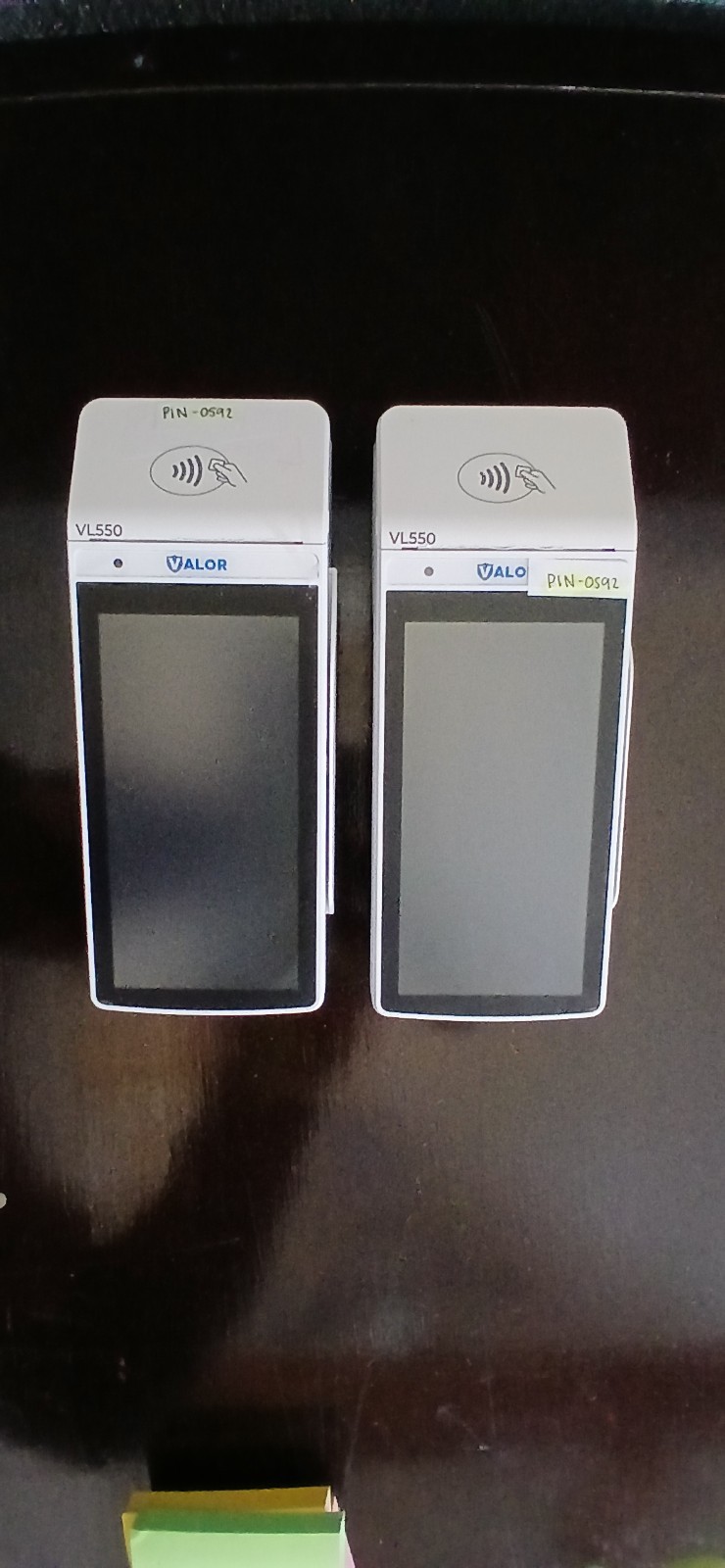 2 VALOR VL 550 PAYTECH ANDROID POS – USED WITH BOX