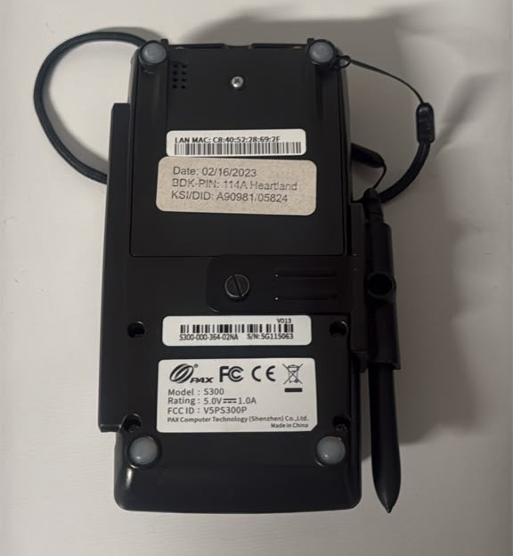 PAX S300 Integrated Pin Pad Credit Card Terminal