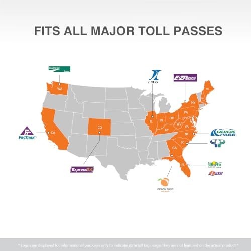 Universal EZ Pass Holder for All US Toll Passes – Easy Install, UV-Protective, 4