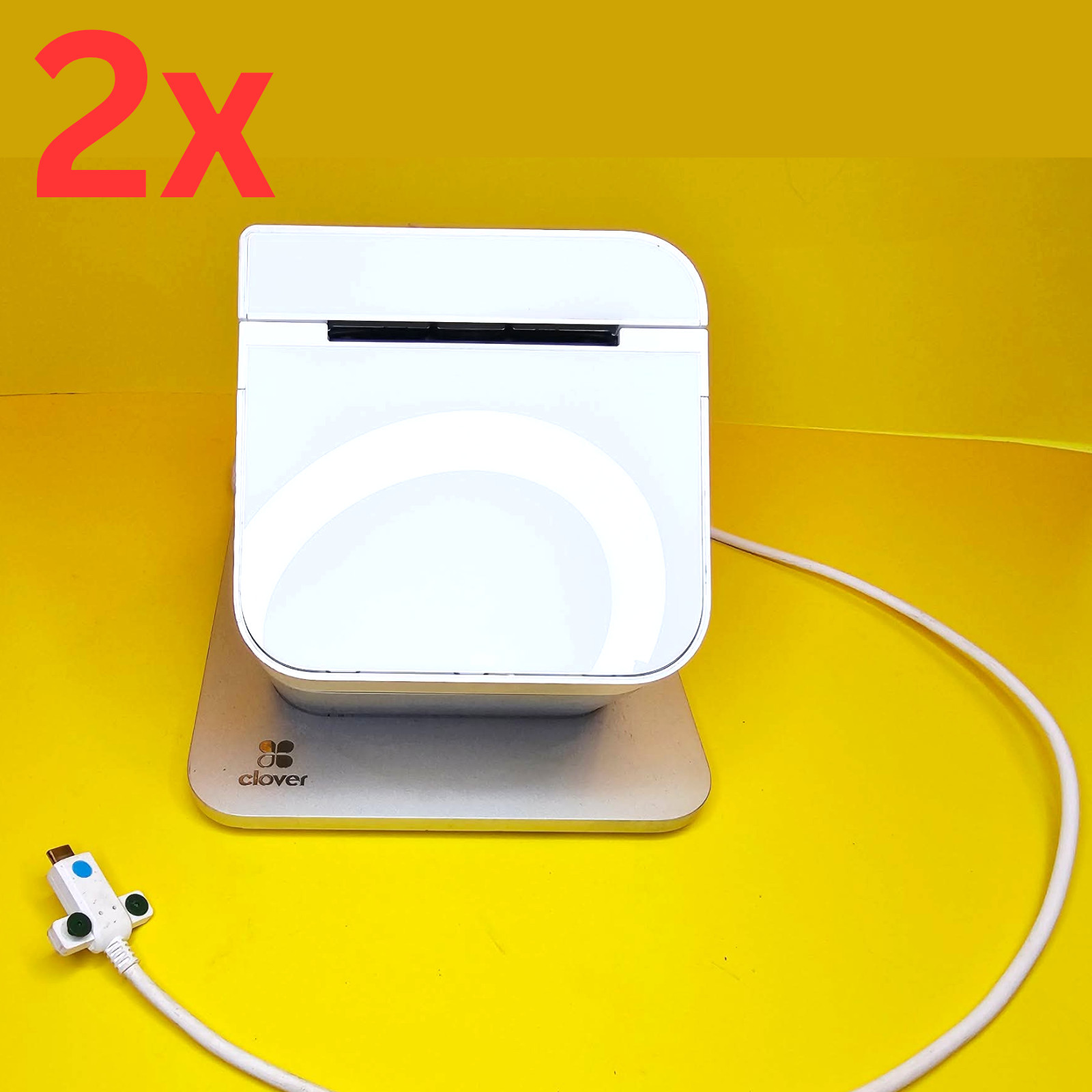 ⚡100% UNTESTED⚡LOT 2X CLOVER P500 STATION RECEIPT PRINTER THERMAL POS TERMINAL⚡
