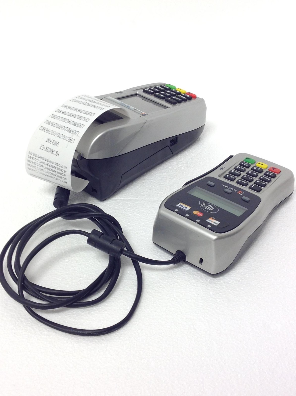 2x FIRST DATA FD130DUO Credit Card Machine w/ PinPad FD35 & Label Paper FREESHIP