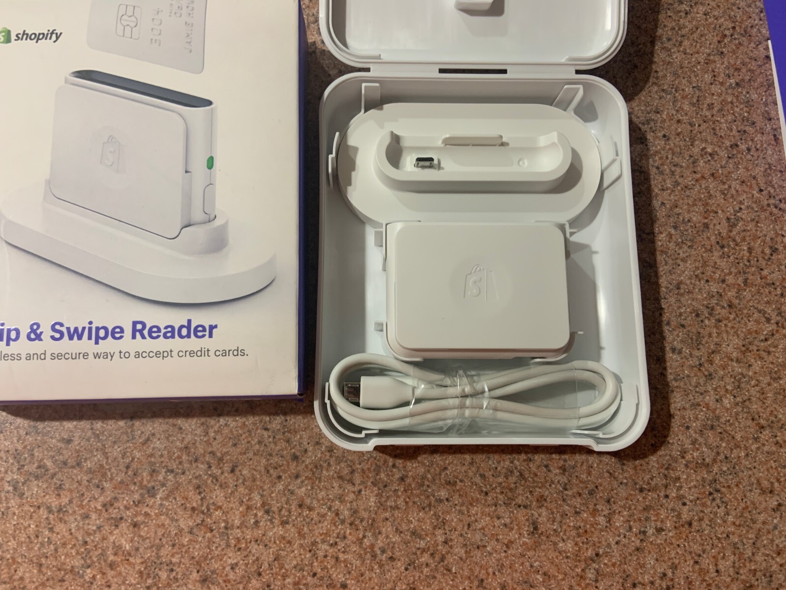 New (Open box) Credit Card Reader – Shopify Chip and Swipe Reader White