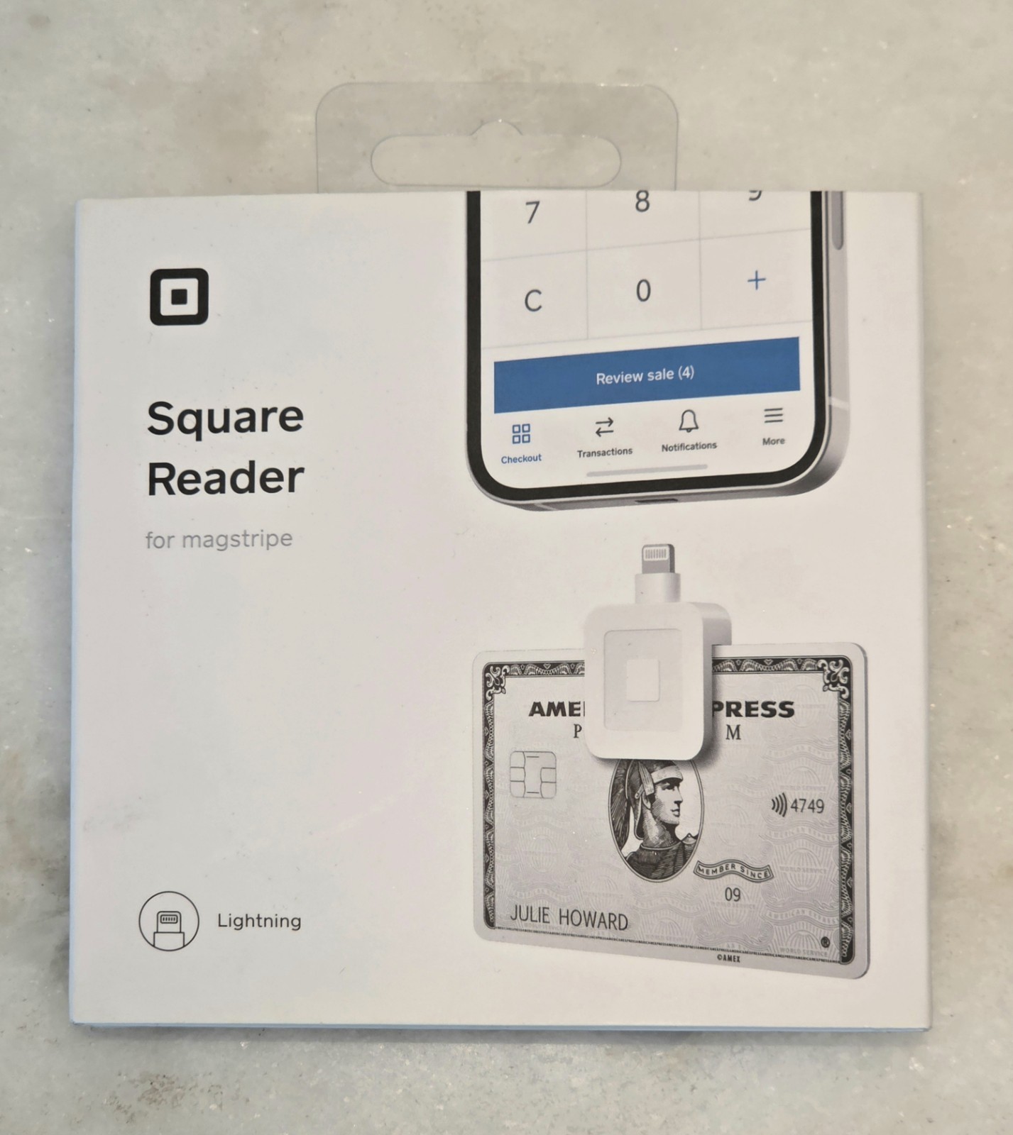NEW Square – Magstripe Reader with Lightning Connector – Glossy White