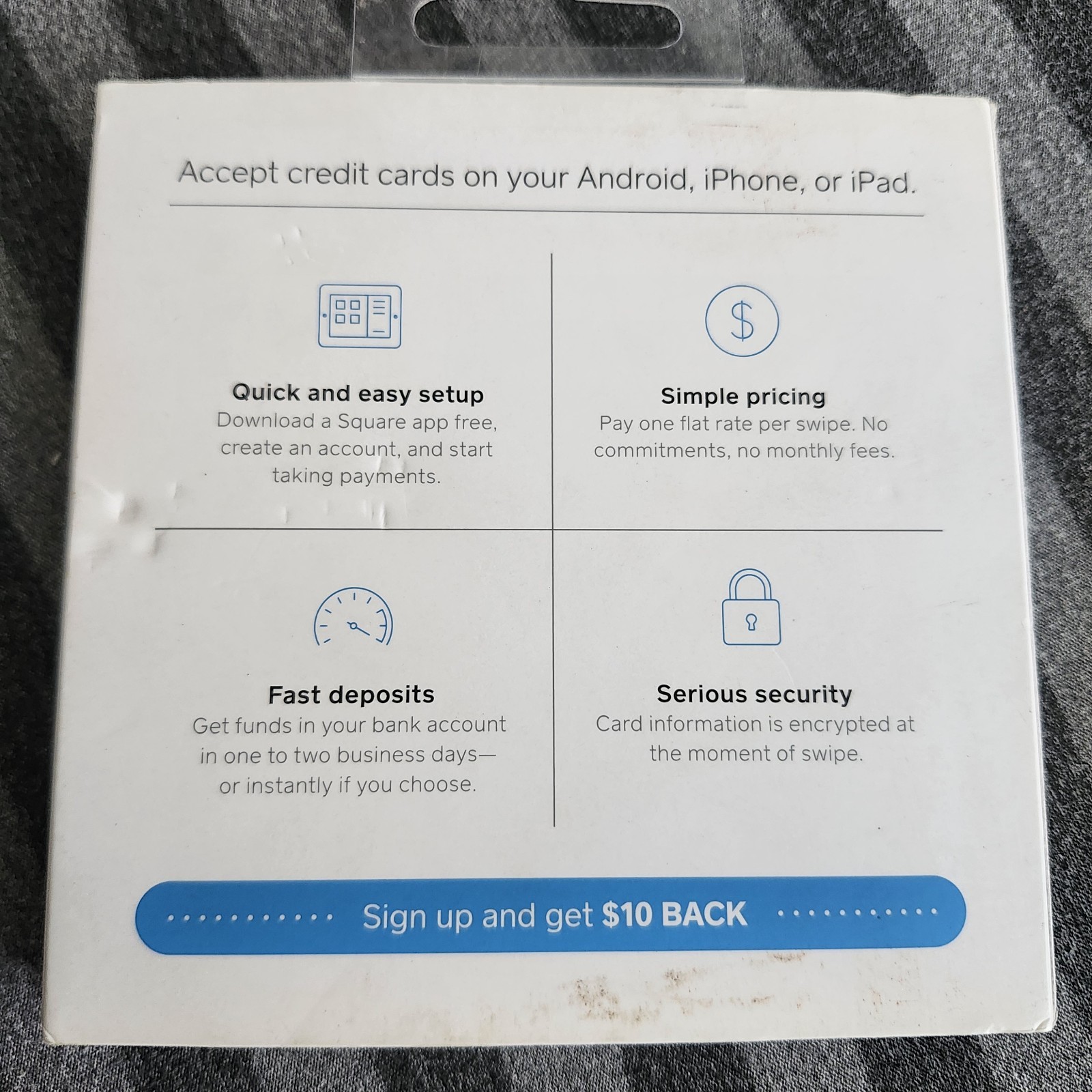 Square Reader for Magstripe Credit Card Reader 3.5mm Headset Jack New Sealed