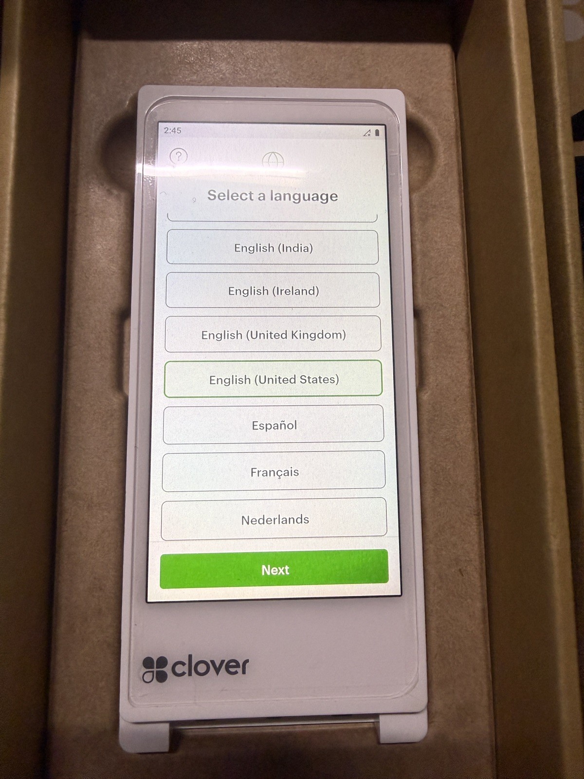 Clover Flex 3 C405 Handheld POS with Wireless Cradle (Brand New, Unused)