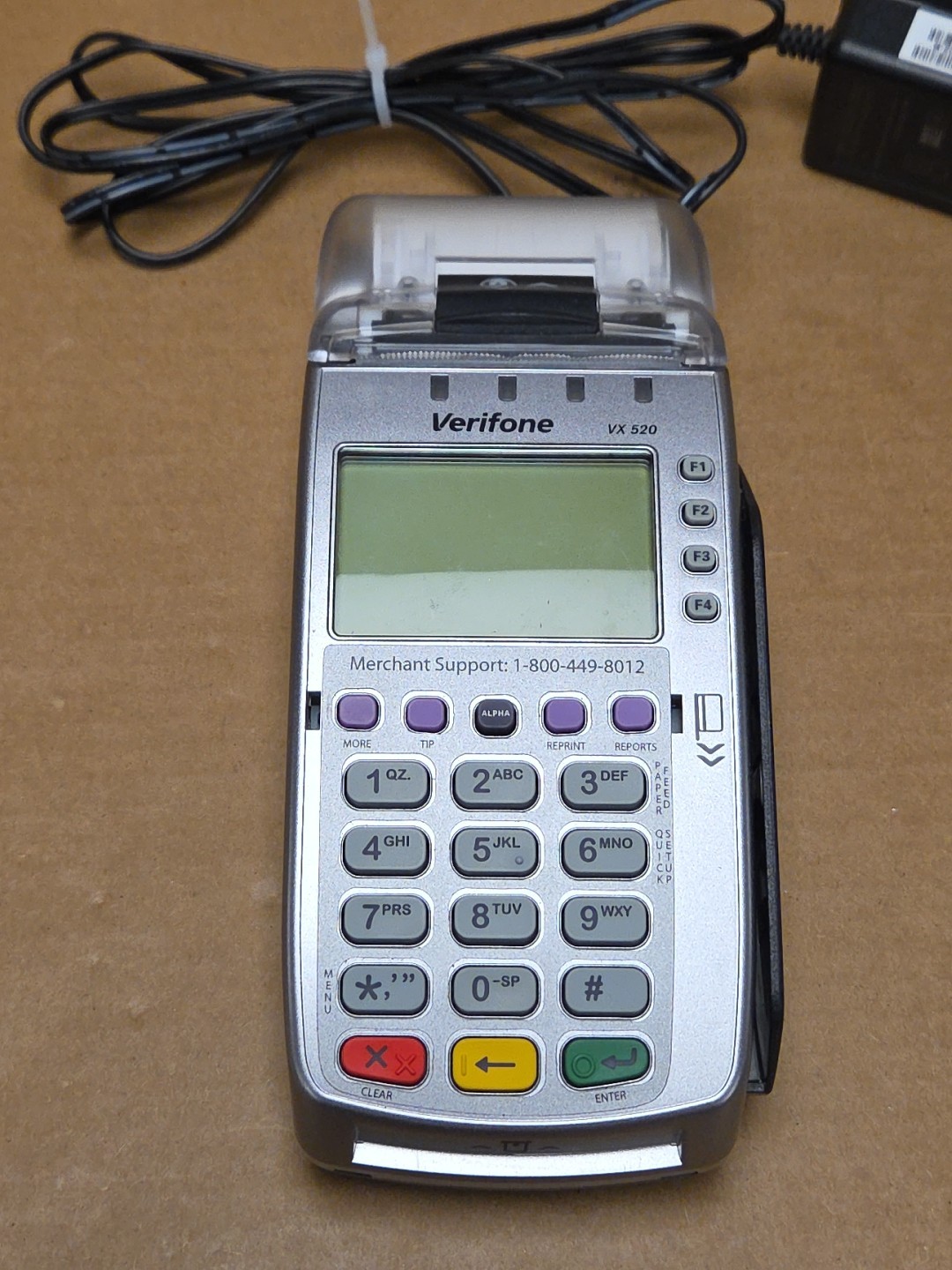 VERIFONE VX520 CREDIT / DEBIT CARD POS TERMINAL WITH POWER CORD *UNTESTED