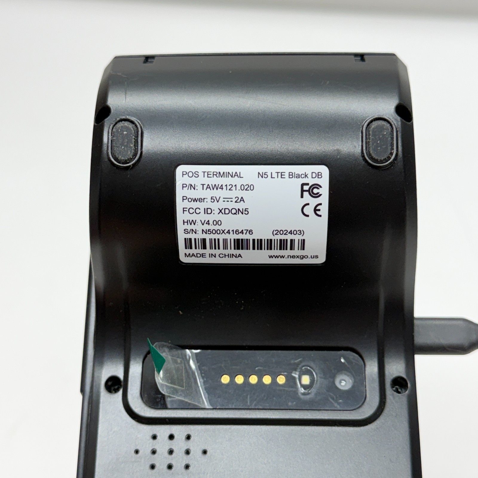 NEXGO N5 LTE BLACK POS CARD TERMINAL – AS-IS – LOCKED