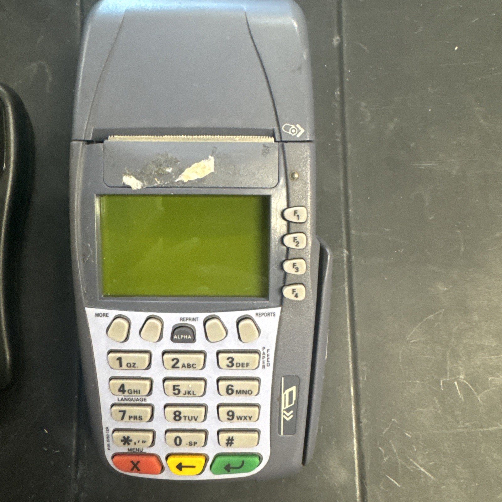Verifone OMNI 3750 credit card processing terminal w FD-10 KEY PAD