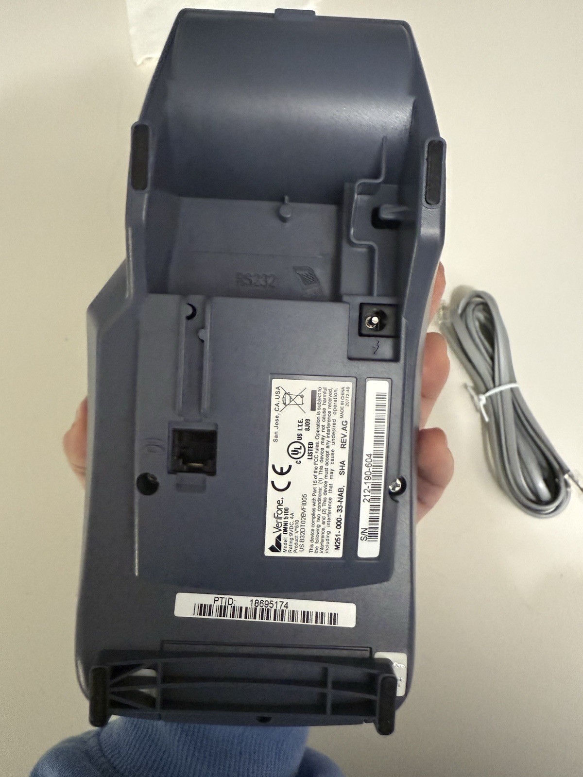 Verifone 3730 Omni 5100 Credit Card Terminal w. 1000SE Pinpad Power Supply