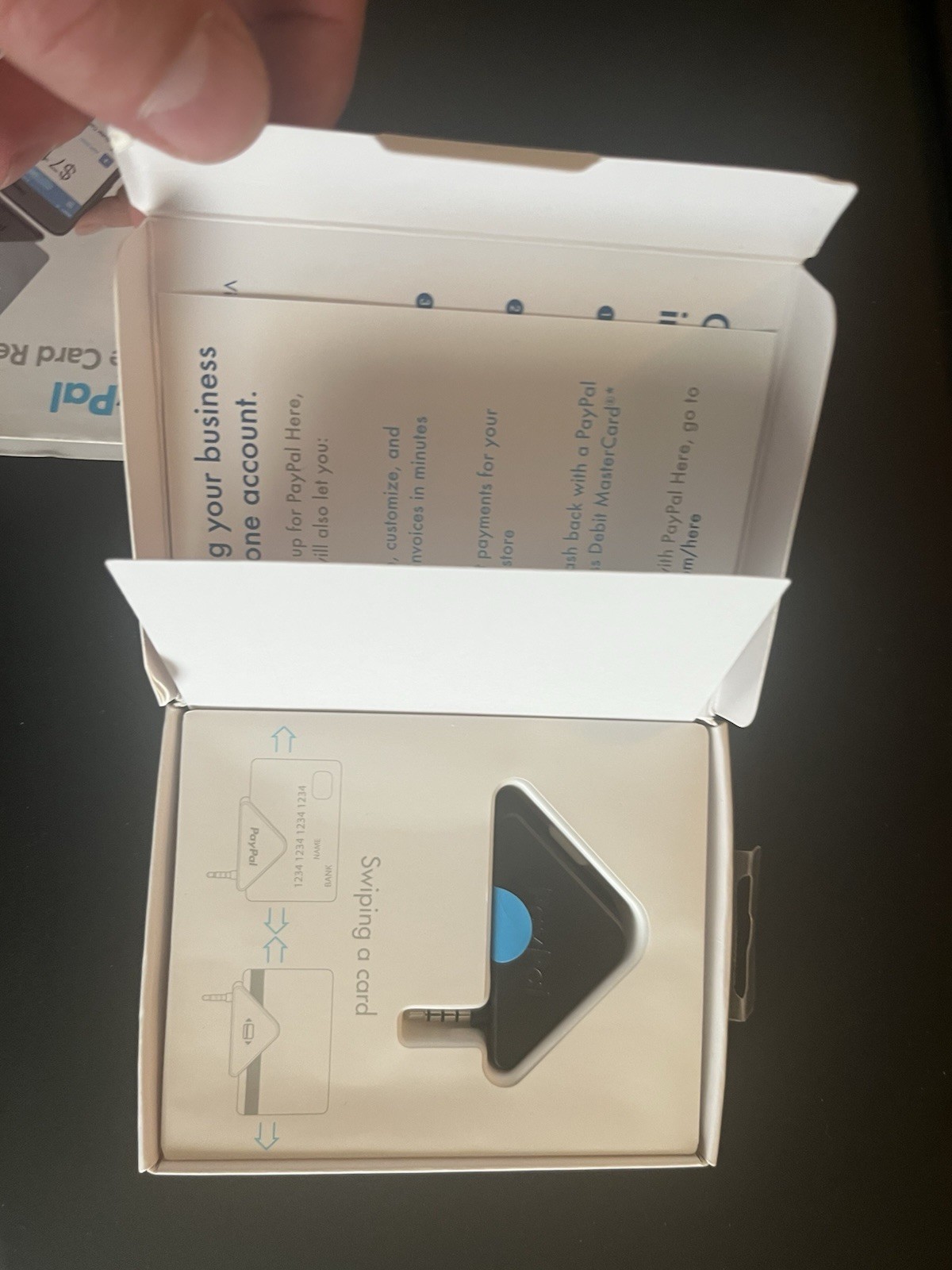 PayPal Mobile Here Card Reader for iPhone and Android Devices Open Box Never Use