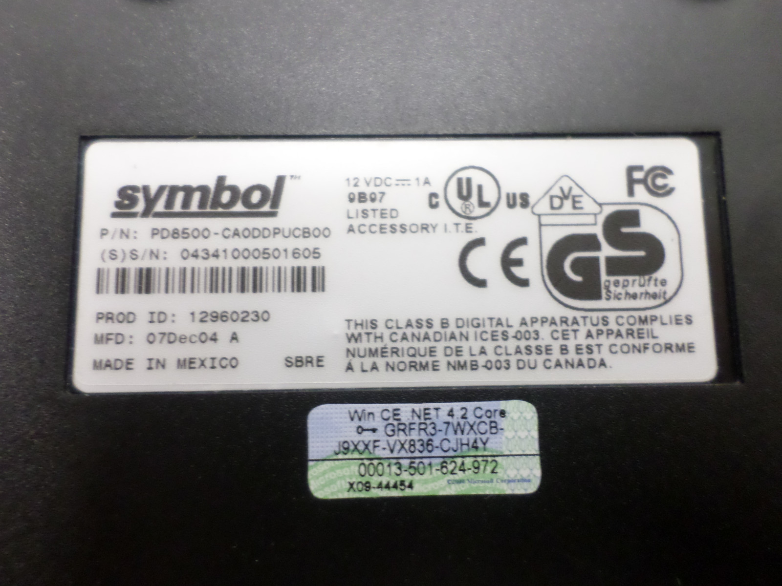 Lot of 2 Symbol PD8500 POS Signature Pad Checkout Touch Screen Card Readers