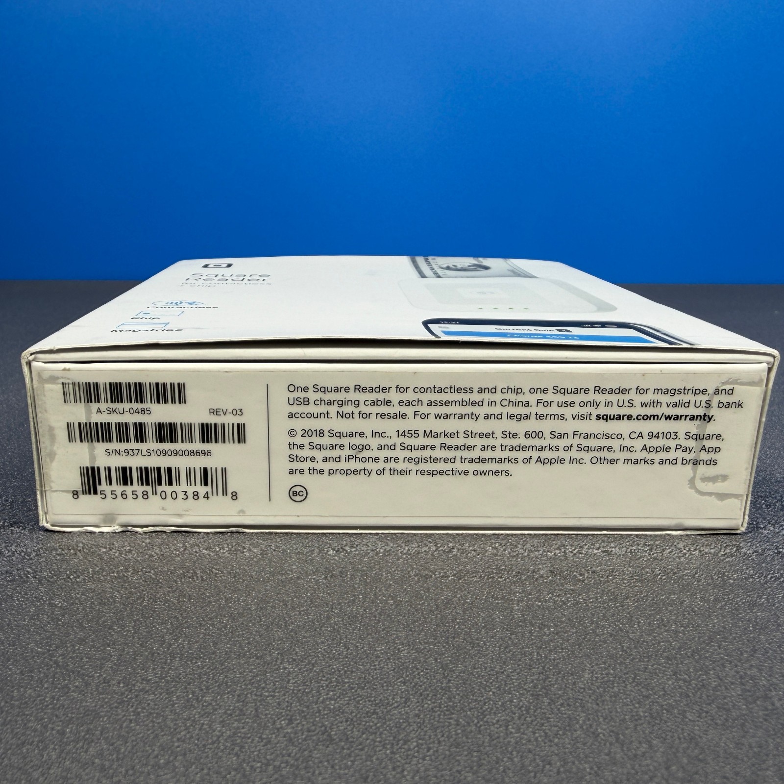 SQUARE CREDIT CARD READER FOR CONTACTLESS + CHIP + MAGSTRIPE TERMINAL NEW SEALED