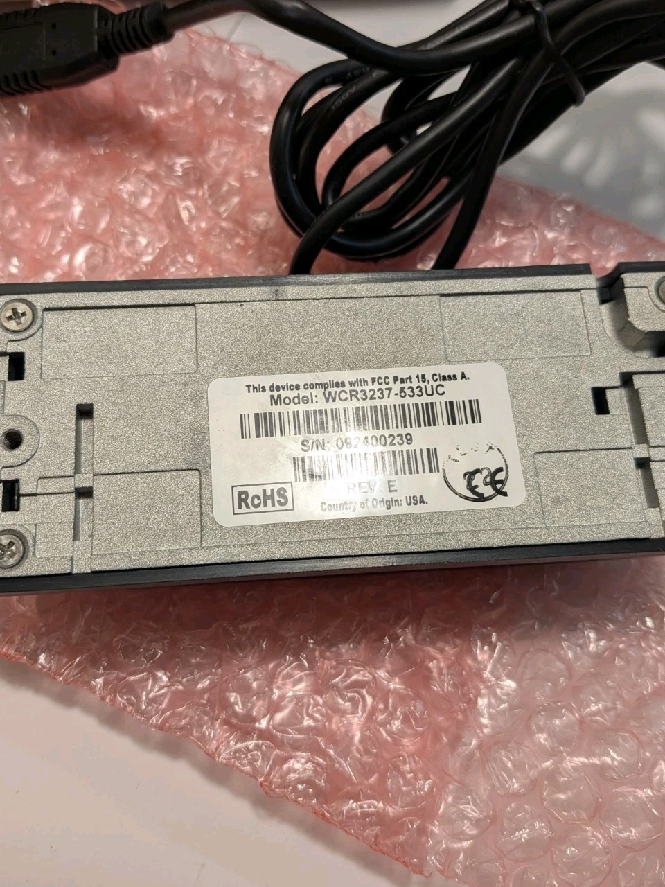 POS. USB Magnetic Strip Reader. WCR 3237 533UC