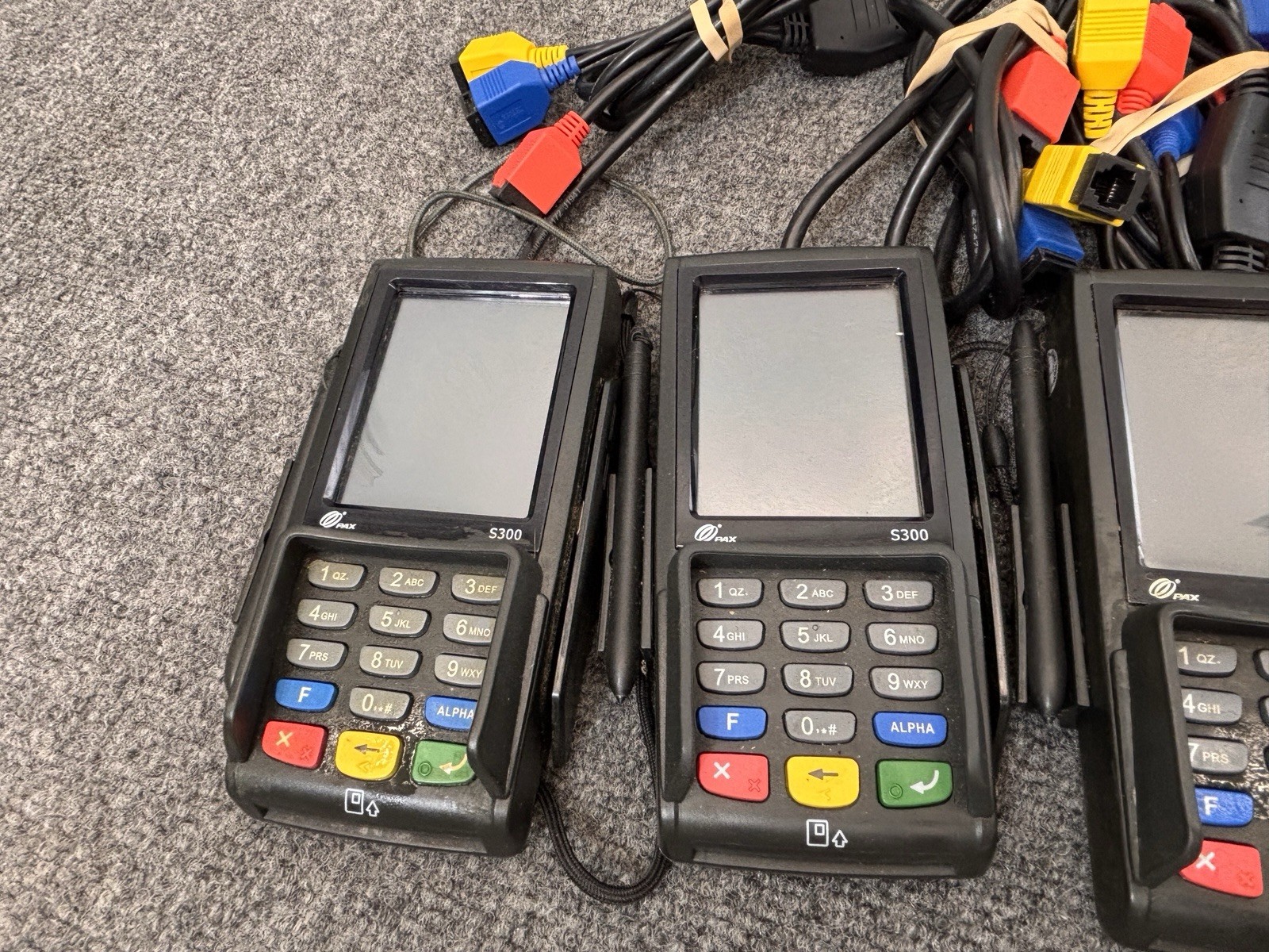 (LOT OF 4) PAX S300 Credit Card Terminal UNTESTED AS-IS