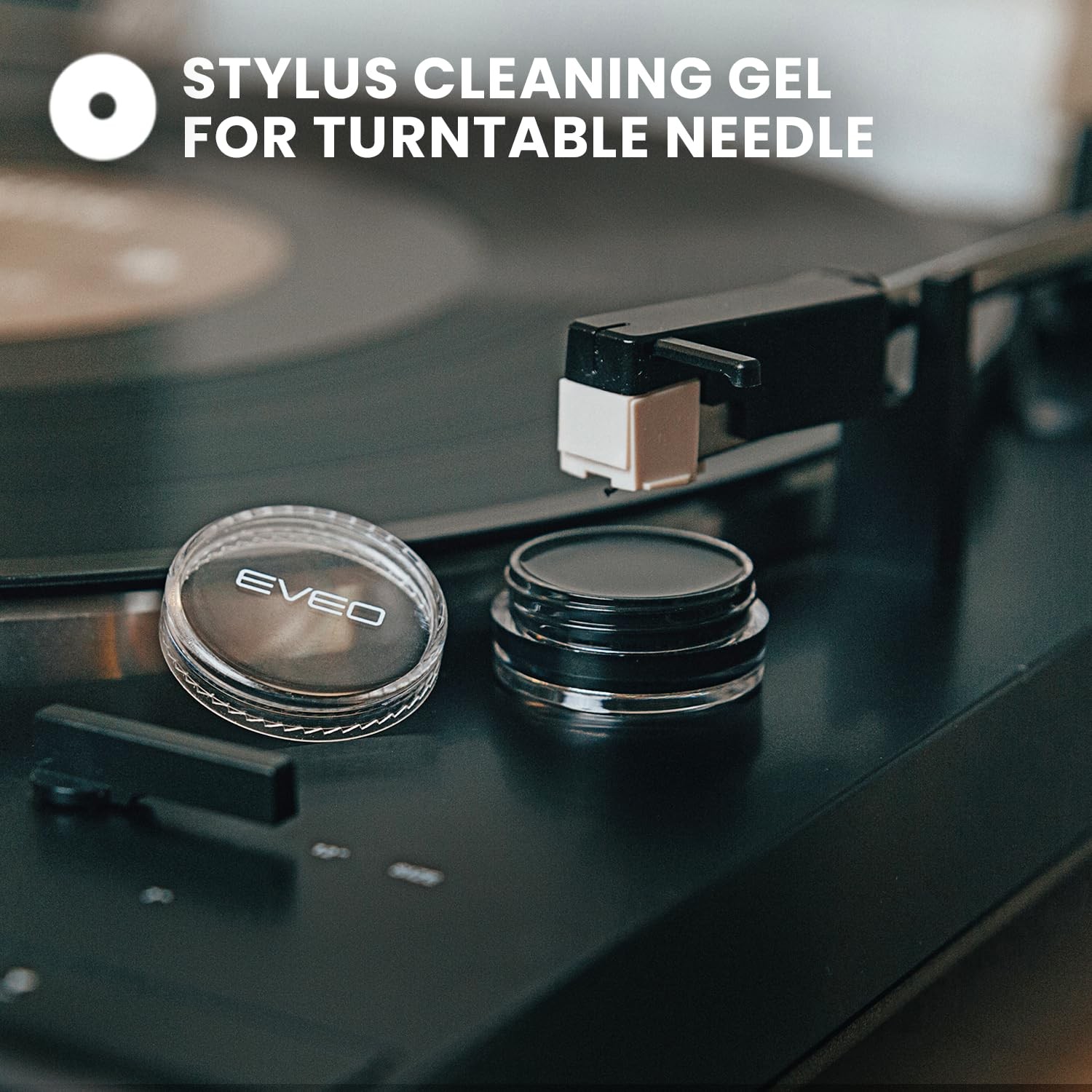 EVEO Vinyl Record Cleaning Kit – 4-in-1 Premium 4 Piece Set, Black