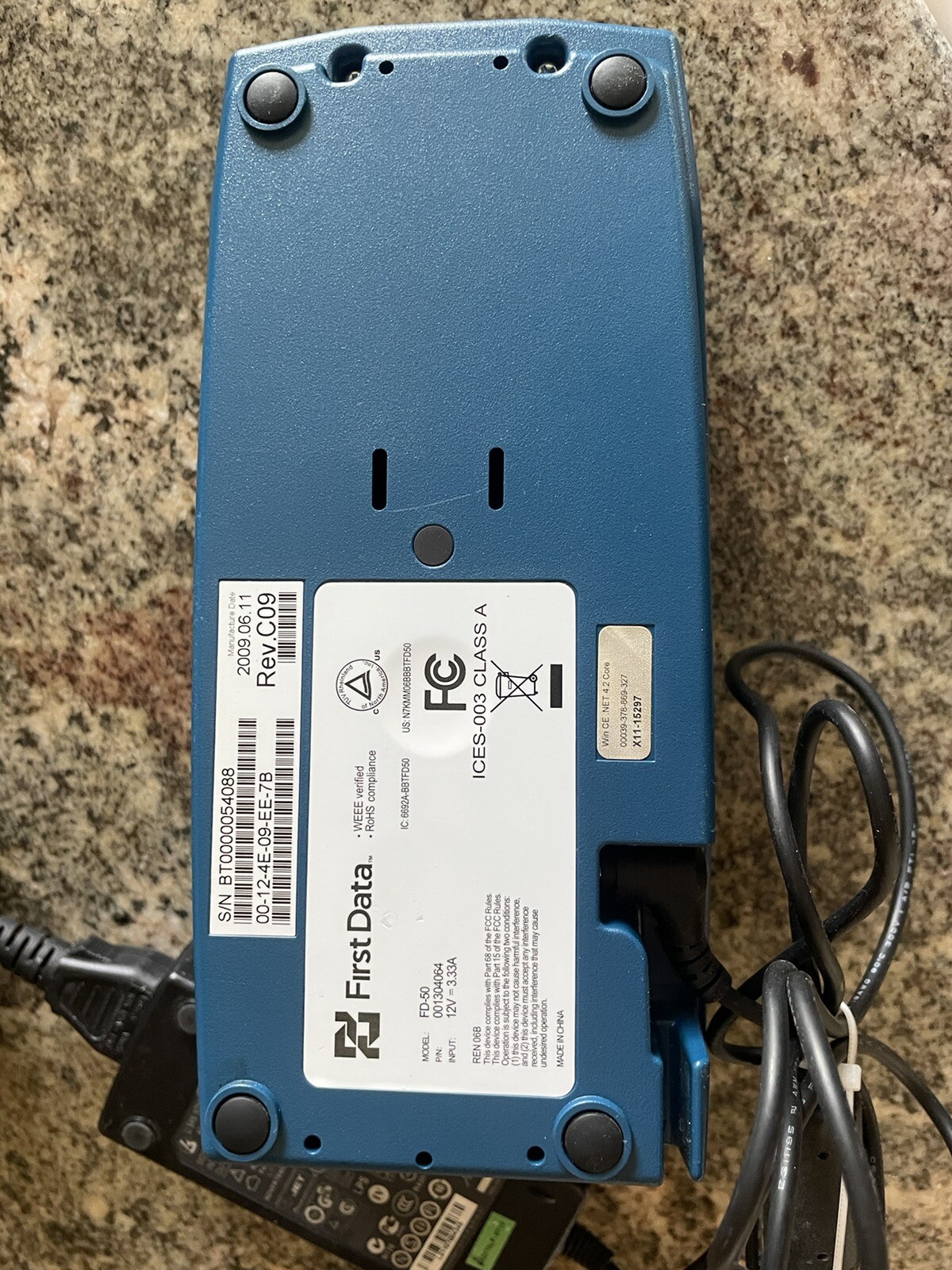 First Data FD-50 POS Credit Card Terminal & FD-10 Debit Card Pinpad – Combo