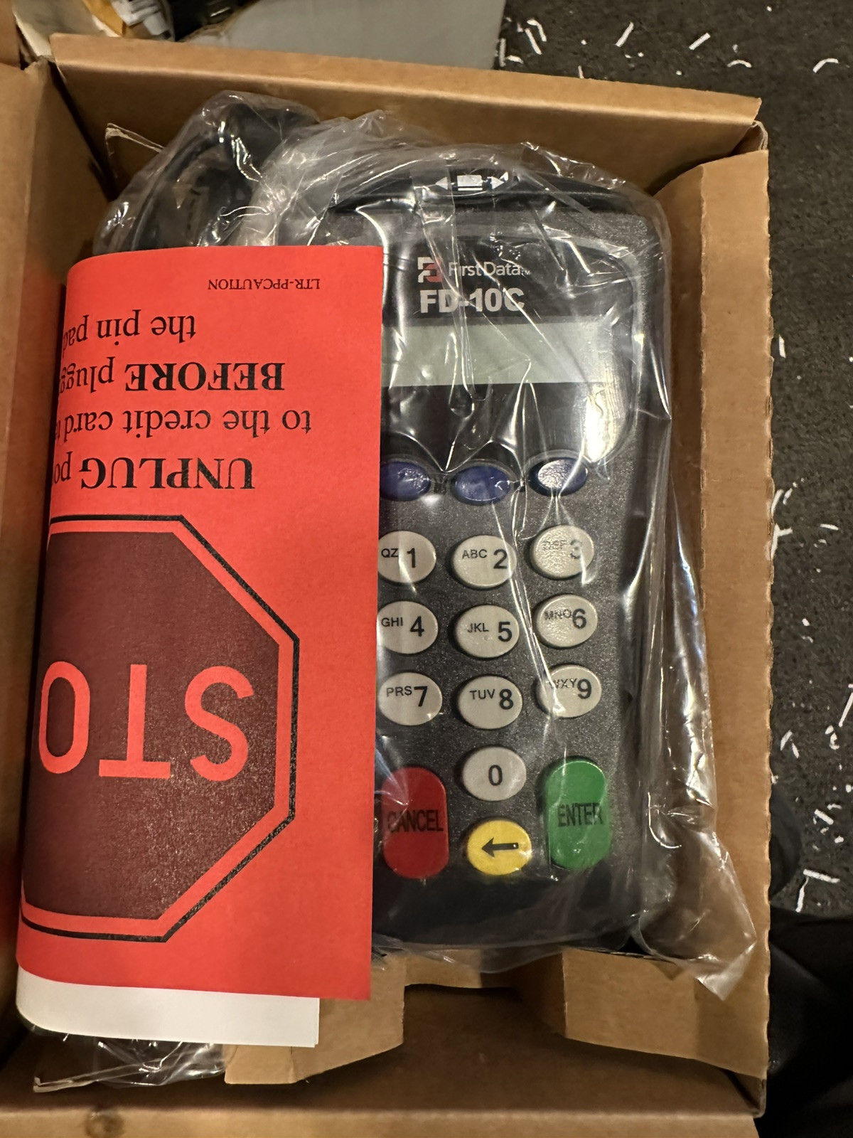 First Data FD-10C Pin Pad Credit Card Terminal Reader