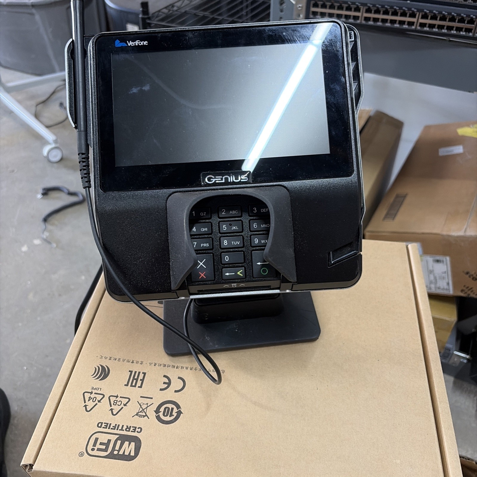 Genius by Cayan Verifone MX925 Credit Card Terminal With Stand