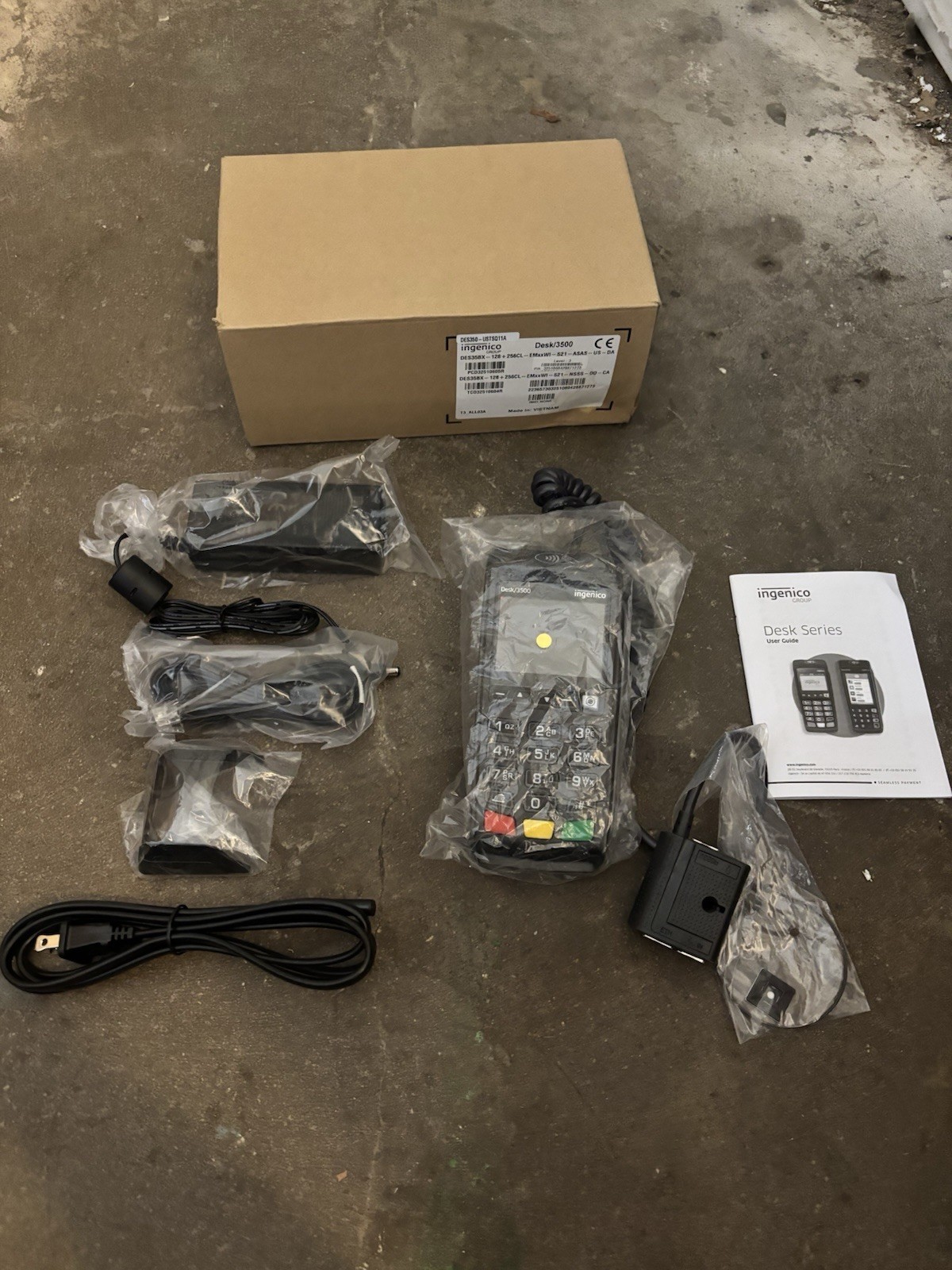 Ingenico Desk 3500 Series Card, Chip Reader Eth/Mod/WiFi DES35BB **PARTS**
