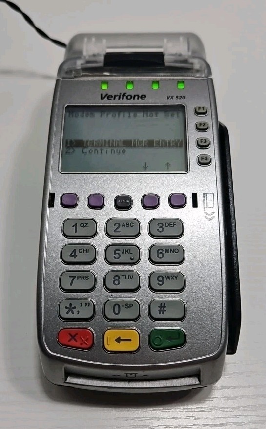 Verifone VX520 CREDIT / DEBIT Card POS Terminal With Power Cord