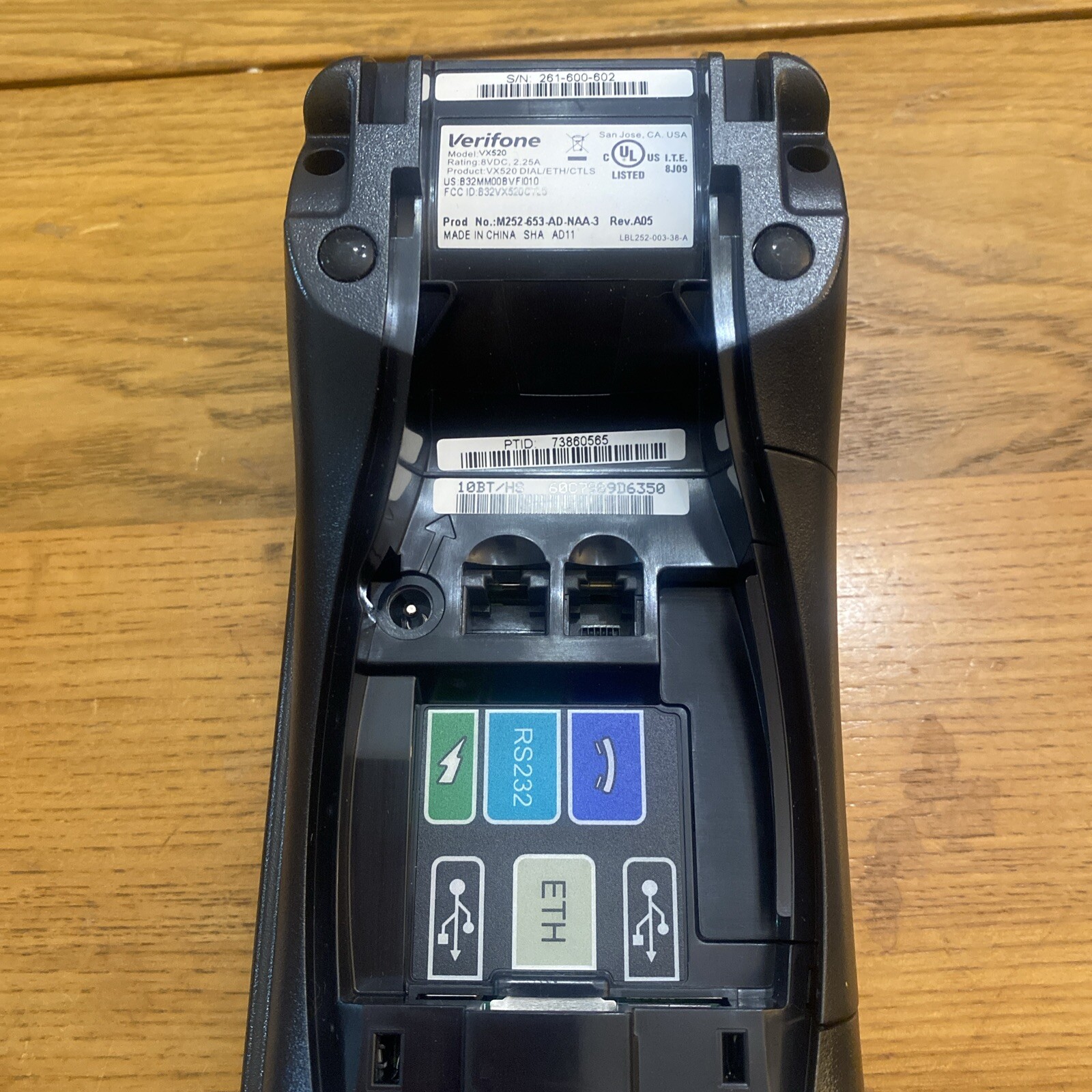 VeriFone VX 520 Credit Card Machine Processor Ethernet Chip Reader As-Is Prop