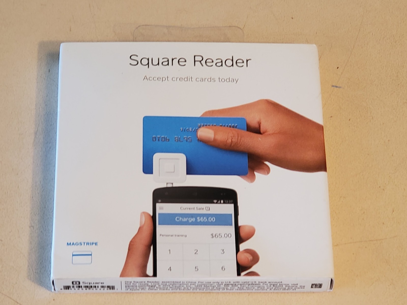 SQUARE READER Credit Debit Card scan via mobile phone smartphone iOS Android
