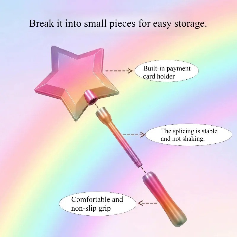 3D Printed Star Wand Credit Card Holder Portable Tap To Pay Lightweight Case