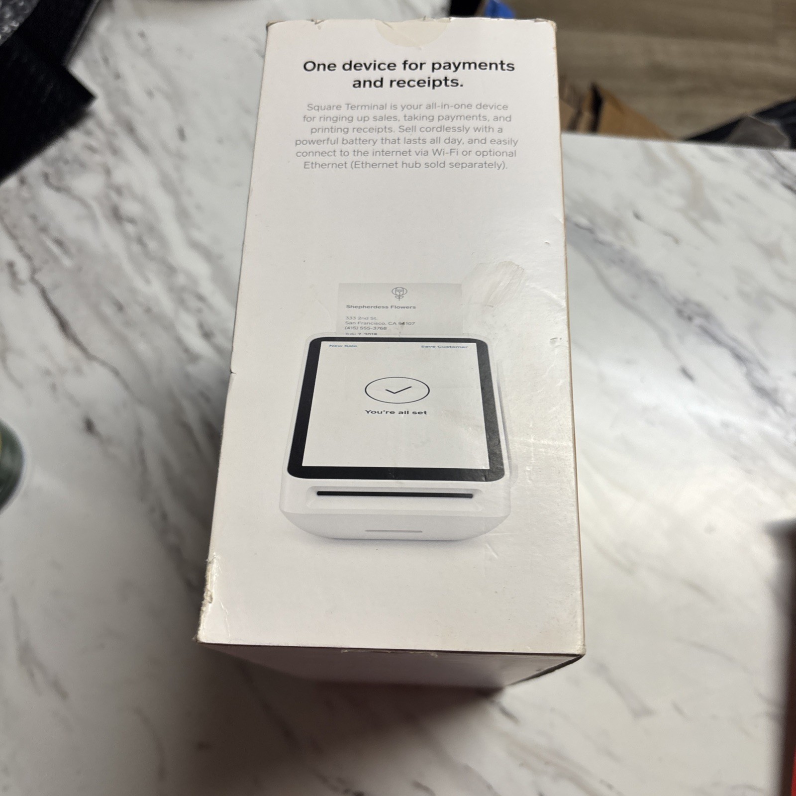 Square Terminal POS Credit Card Terminal All-in-One Payment & Receipt Device NIB