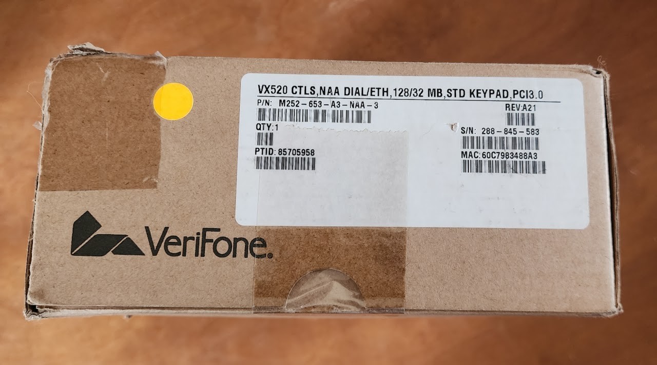VeriFone Vx520 EMV NFC Credit Card Machine #M252-653-A3-NAA-3 Dual Comm Payment