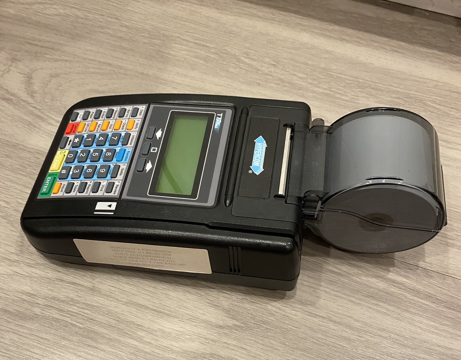 Hypercom T7Plus Credit Card Machine Reader w/o Power Supply Untested
