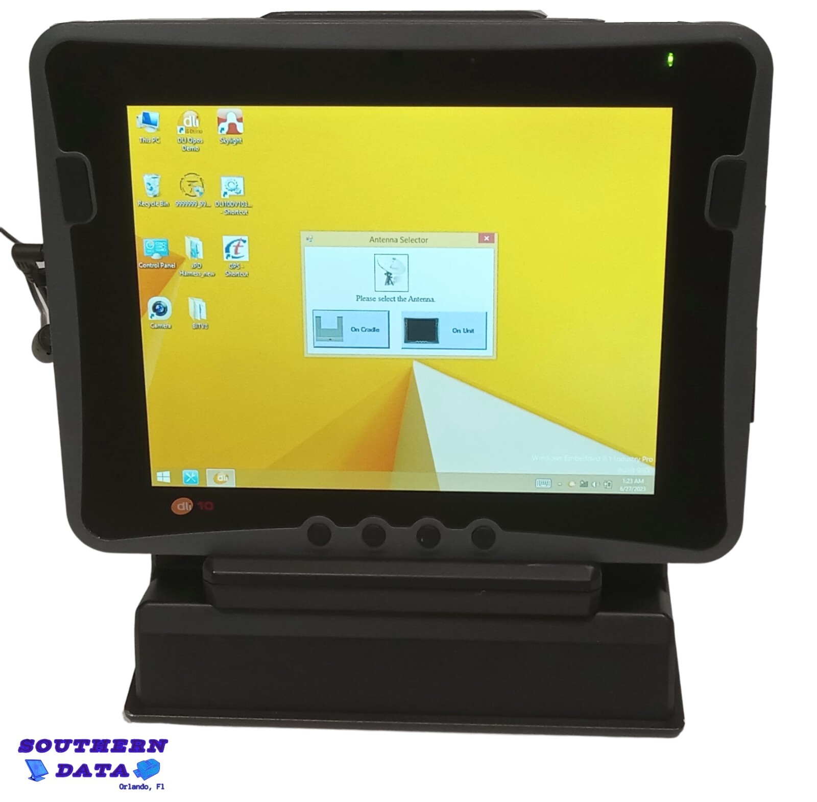 DLI 10 Rugged Mobile Tablet w/ Desktop Cradle Gen2 and a 5-in-1 payment module