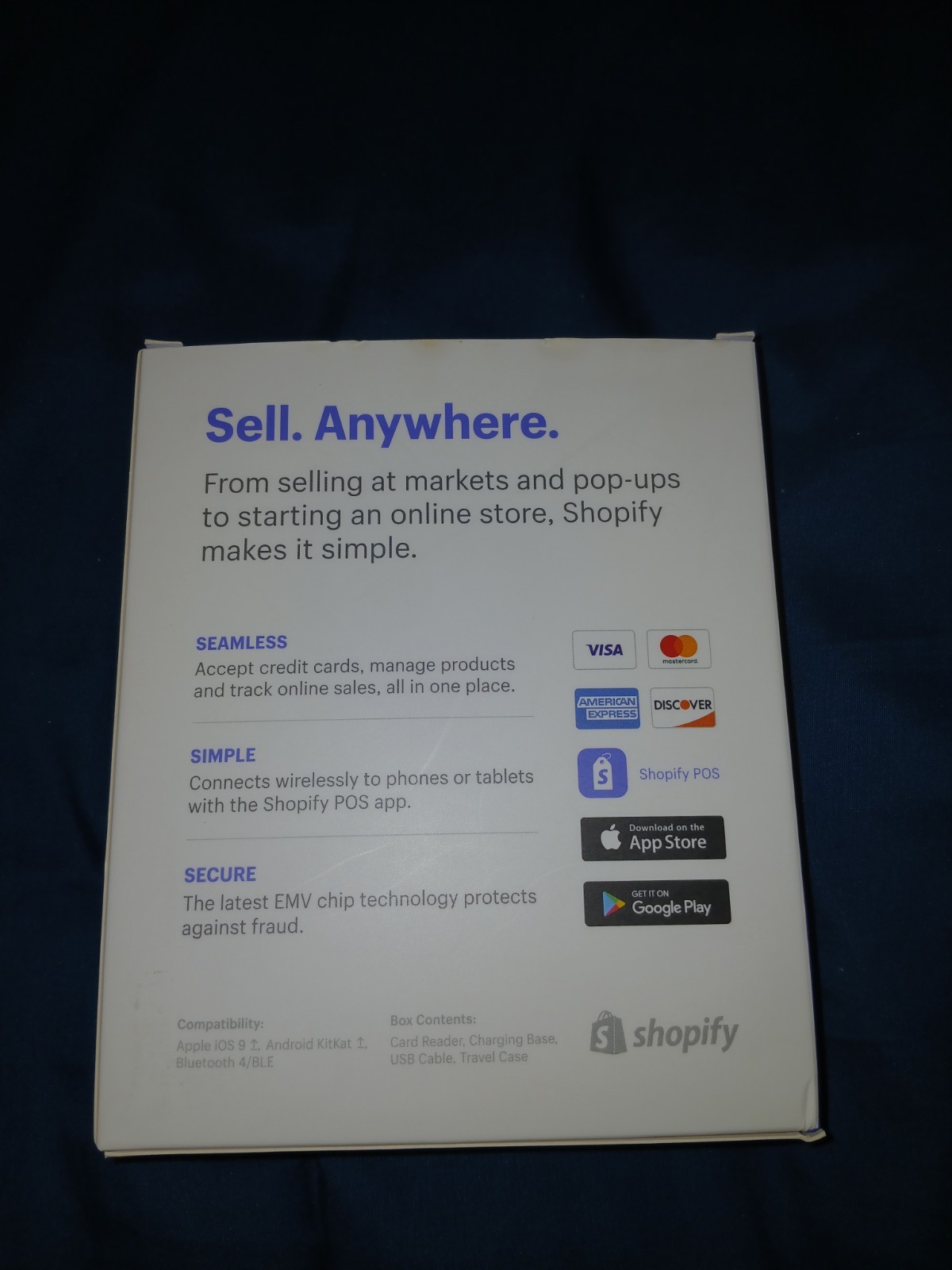 Shopify Chip & Swipe Reader Wireless POS Credit Card Reader for Android iPhone